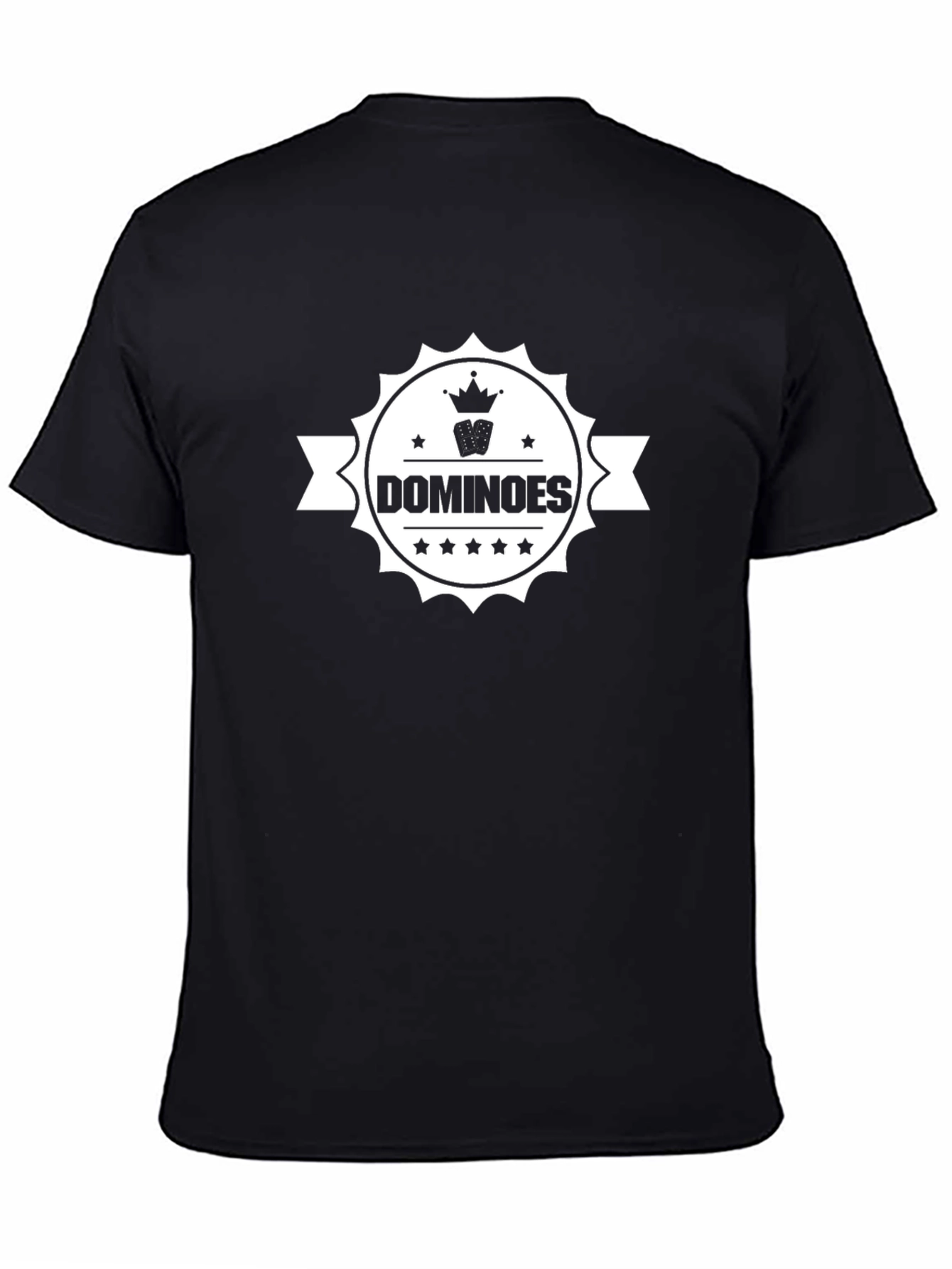 Dominoes Graphic Print Black T-Shirt