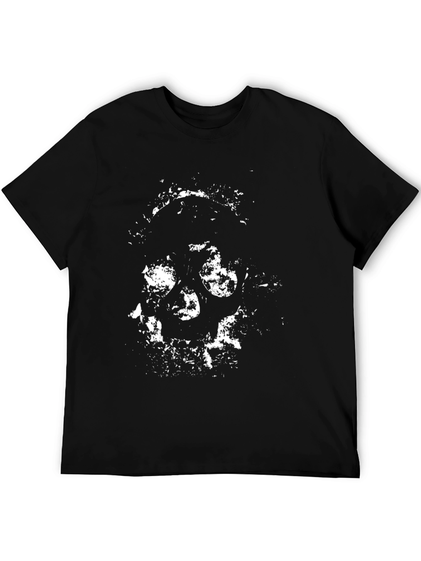 Abstract Skull Graphic Black T-Shirt