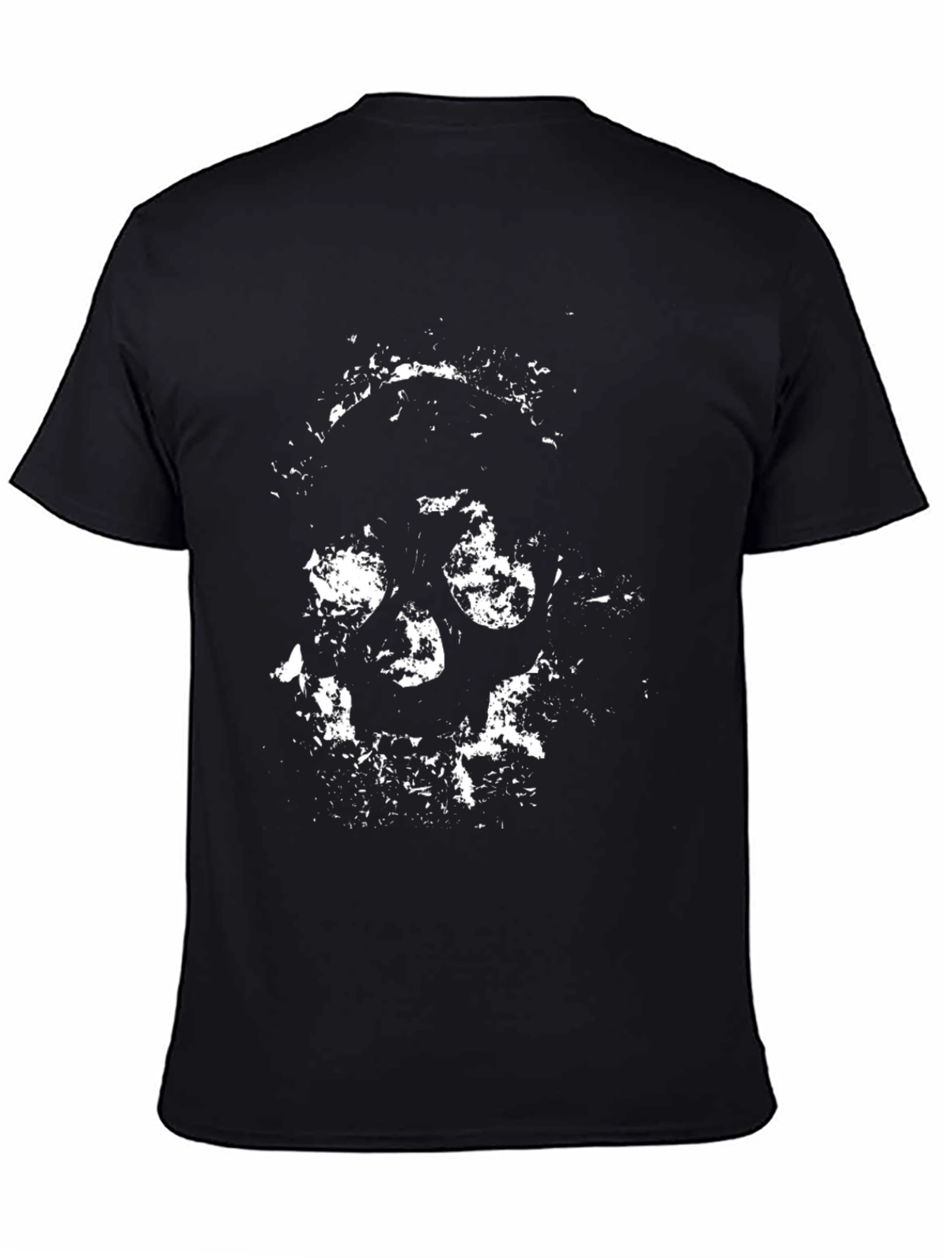 Abstract Skull Graphic Black T-Shirt