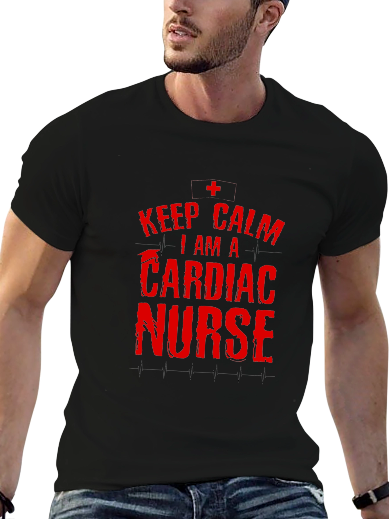 Cardiac Nurse T-Shirt - Keep Calm Graphic Tee