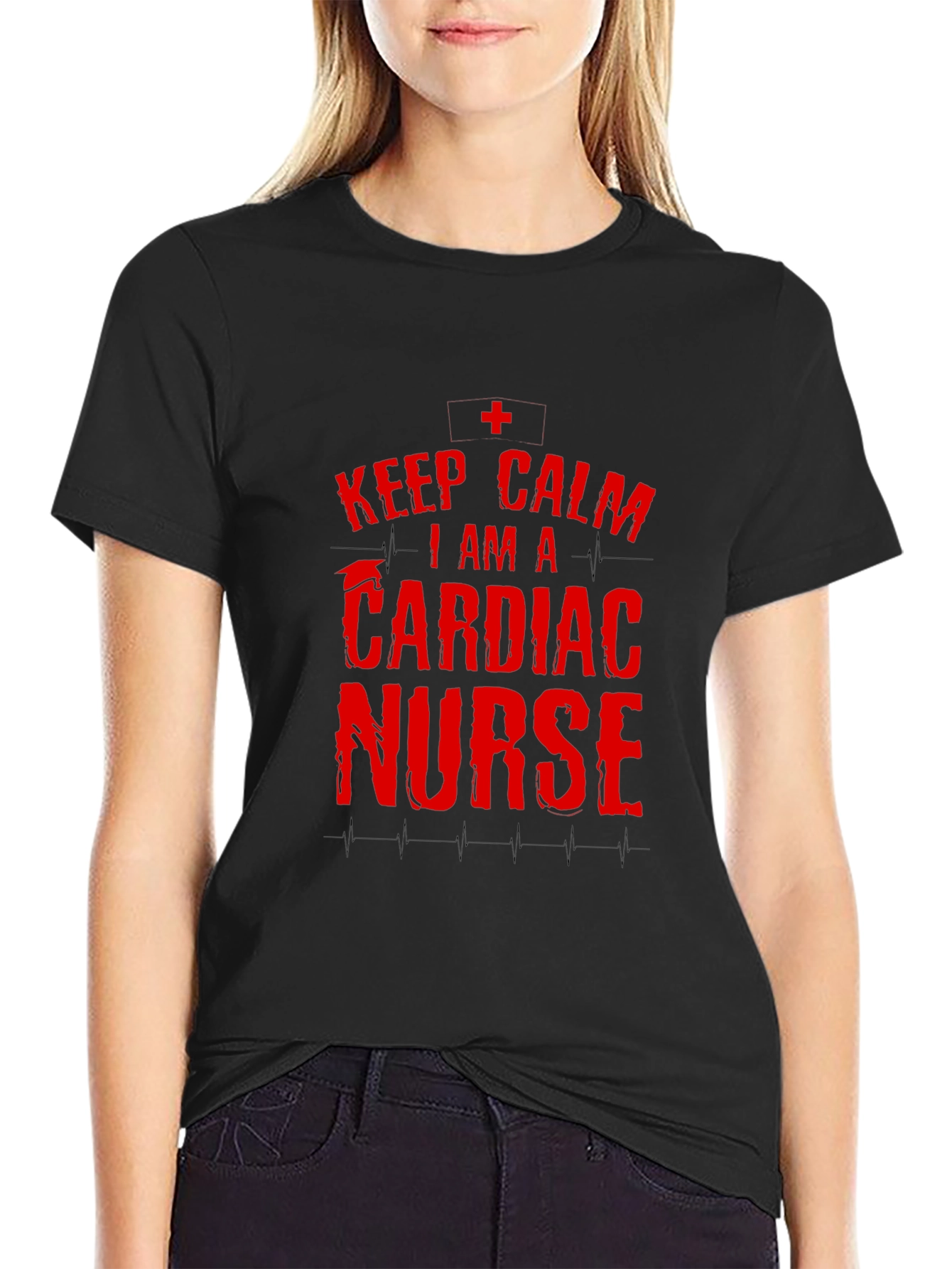 Cardiac Nurse T-Shirt - Keep Calm Graphic Tee
