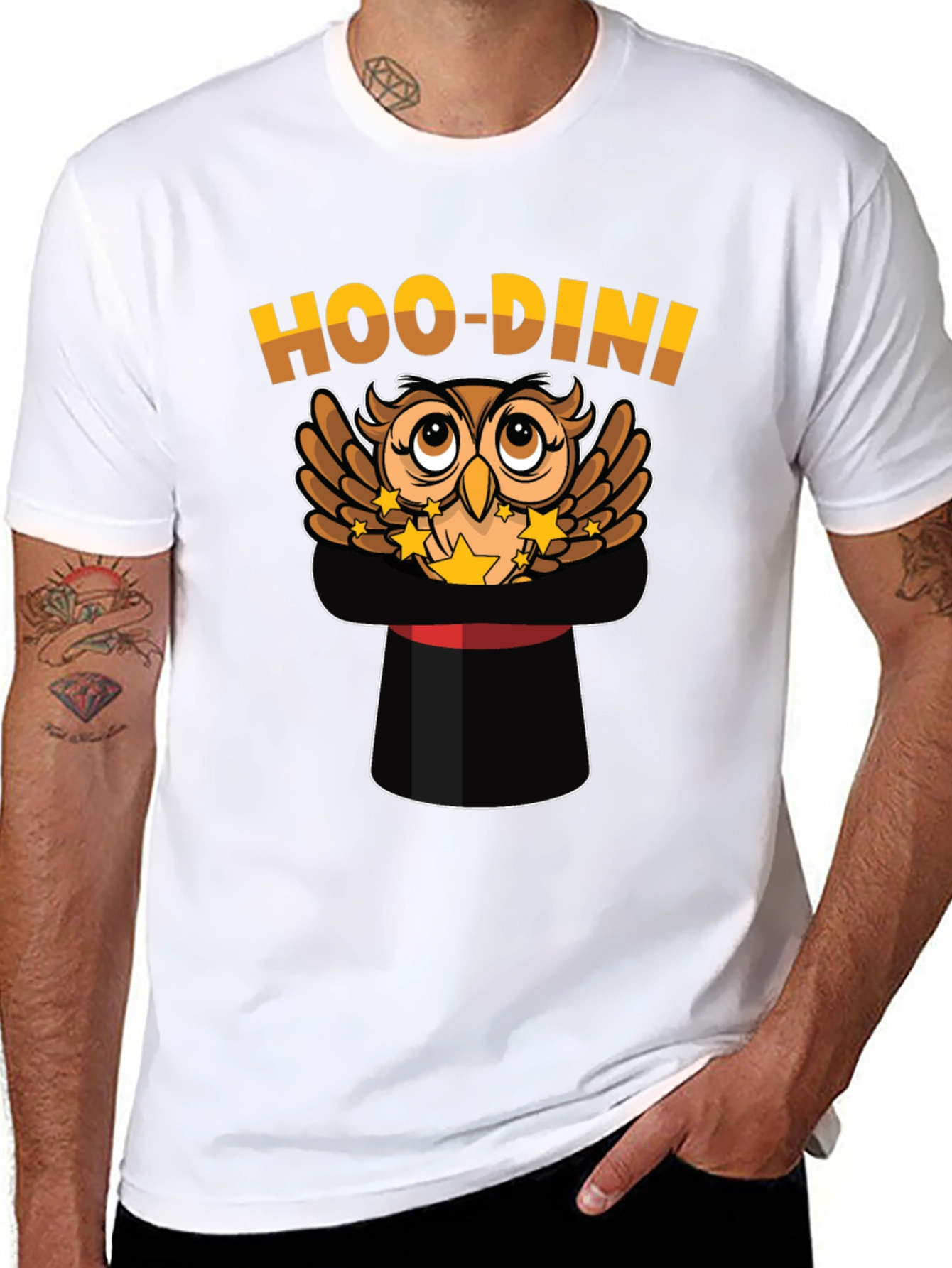 Hoo-Dini Owl Magician T-Shirt
