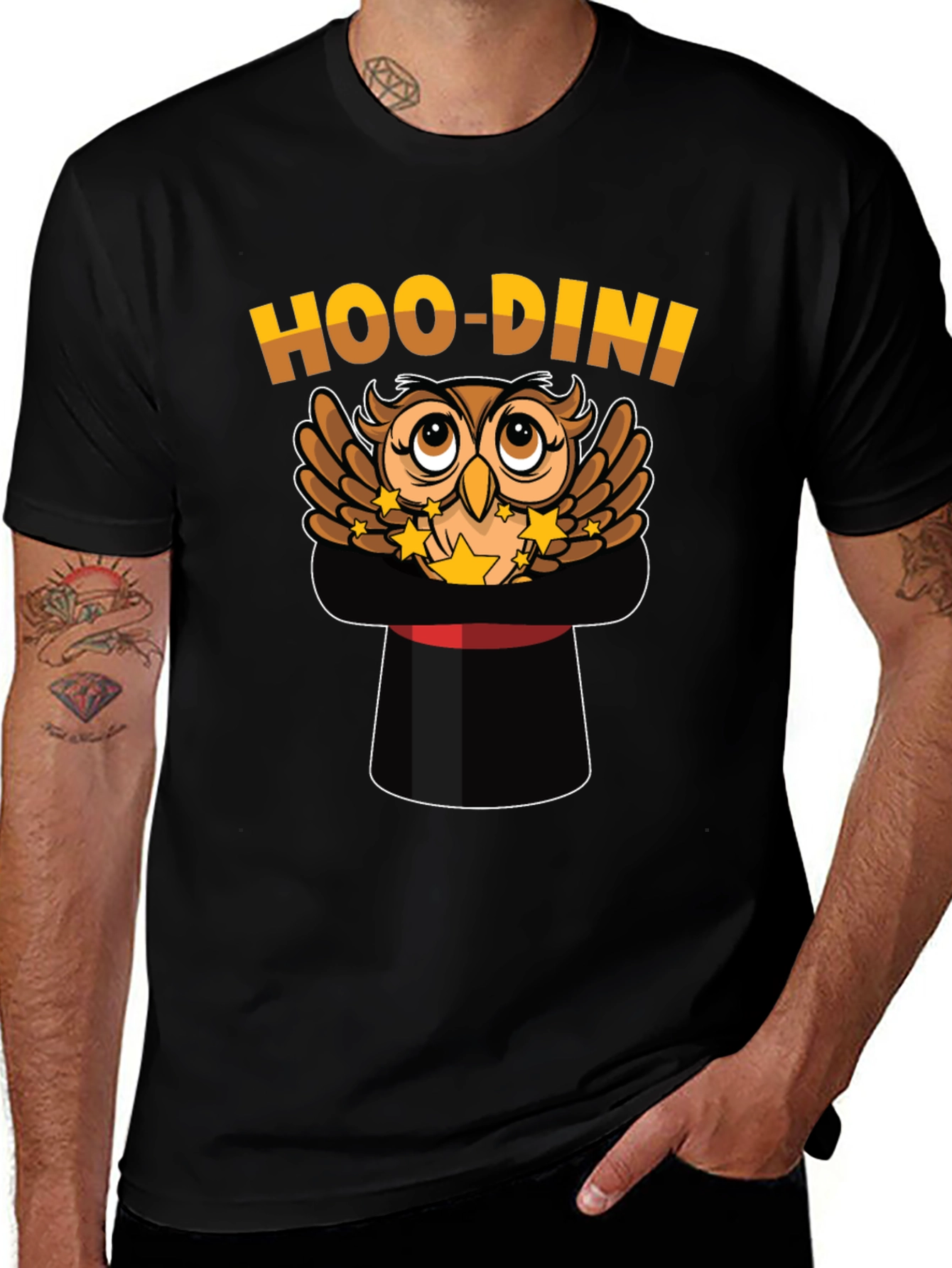 Hoo-Dini Owl Magician T-Shirt