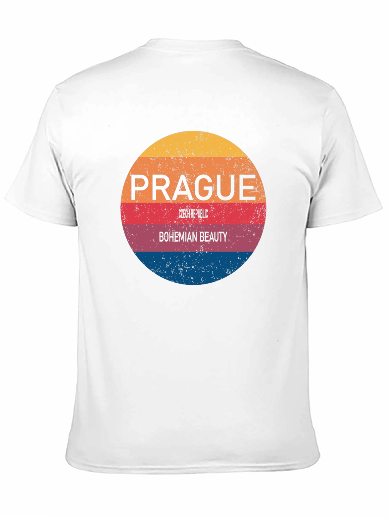 Prague Bohemian Beauty Mens Black T-Shirt