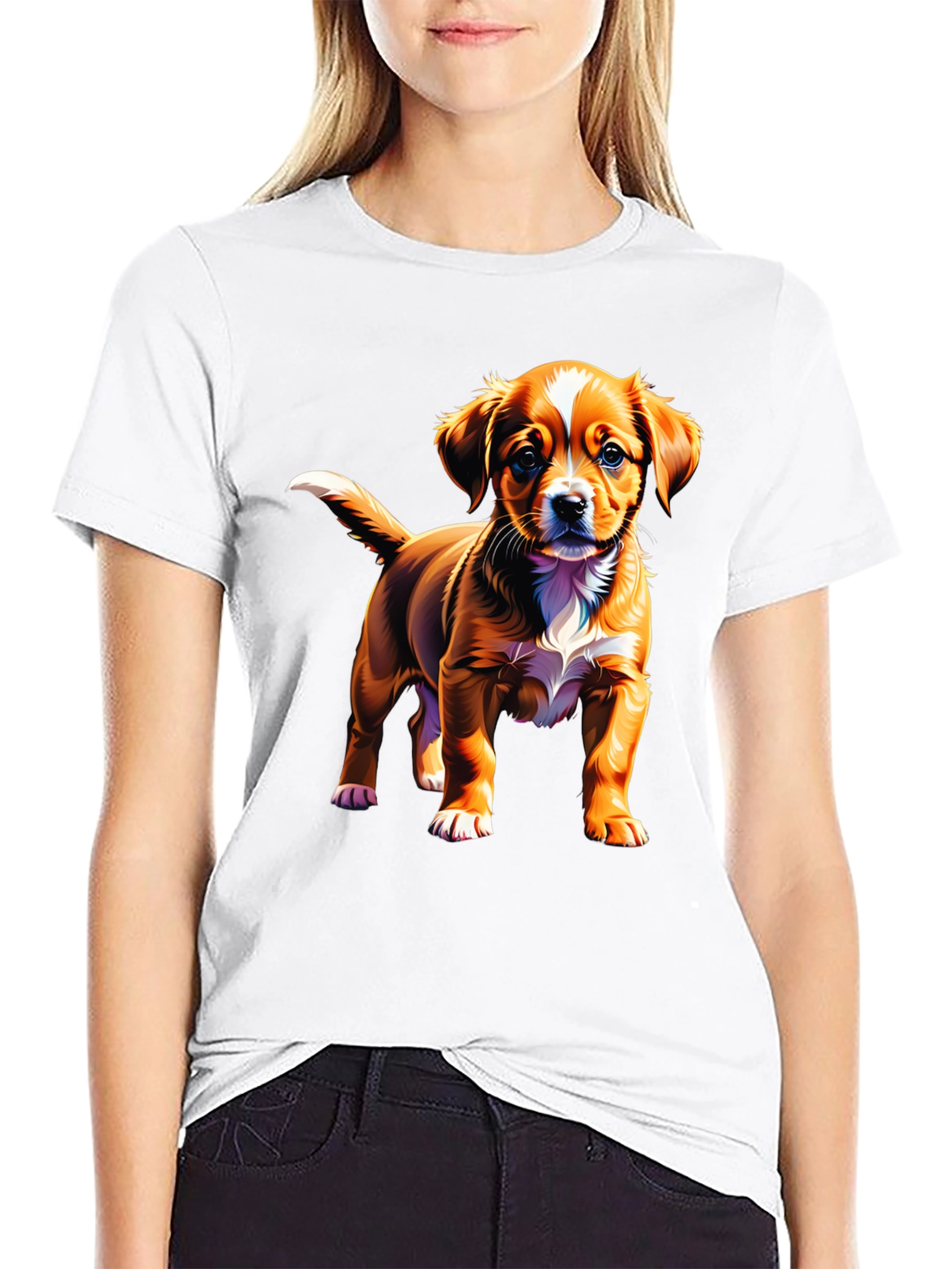 Dog Graphic T-Shirt: Cute Puppy Design