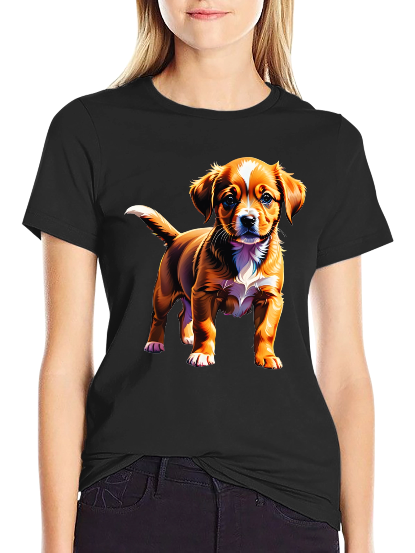 Dog Graphic T-Shirt: Cute Puppy Design