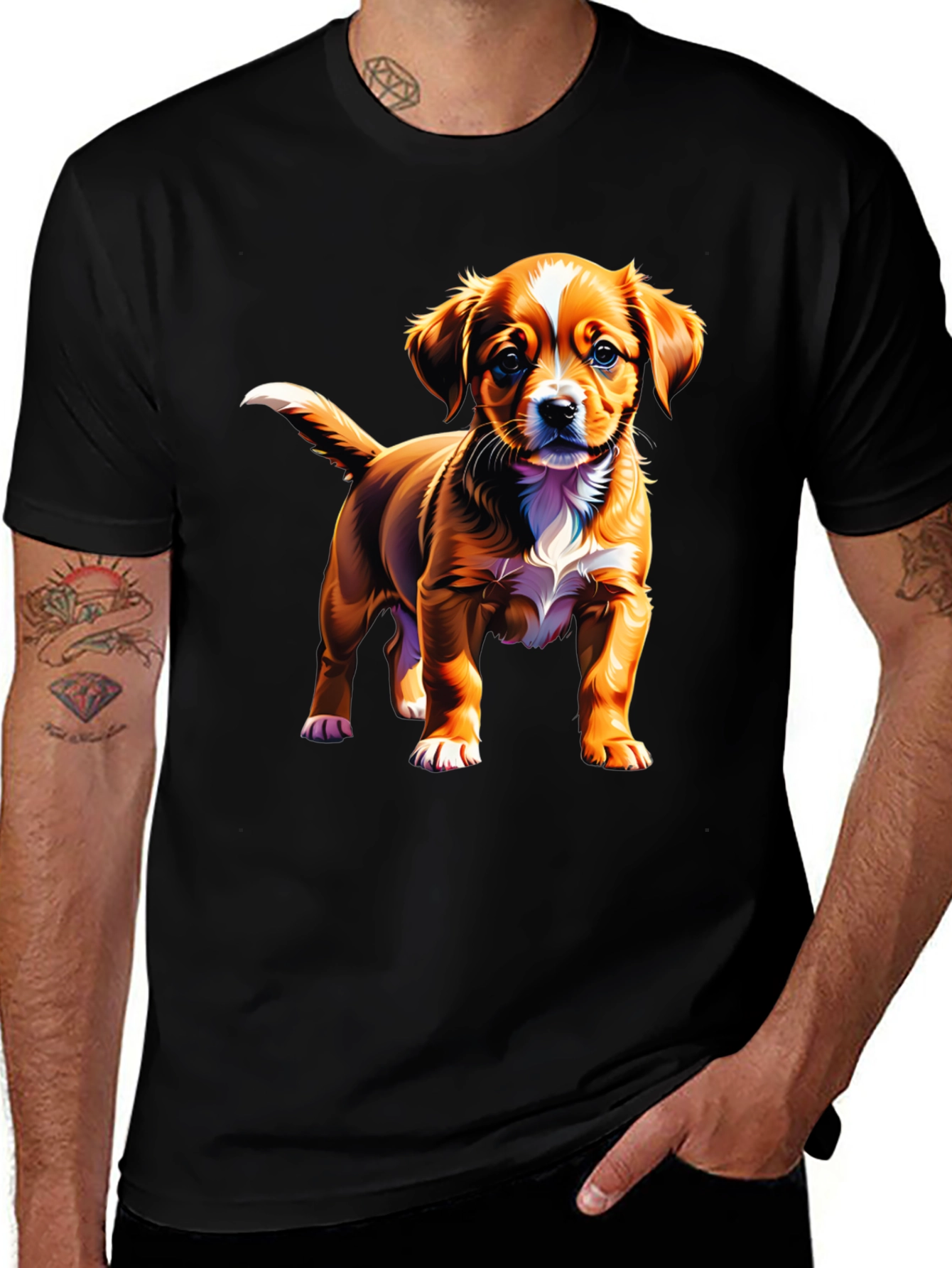 Dog Graphic T-Shirt: Cute Puppy Design