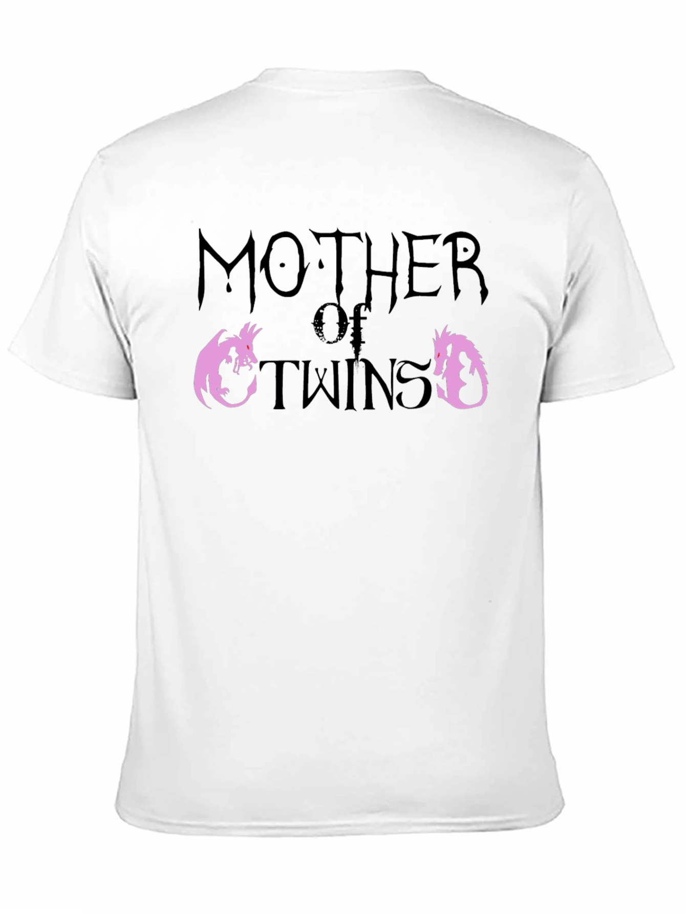 Mother of Twins Dragon Graphic Black T-Shirt