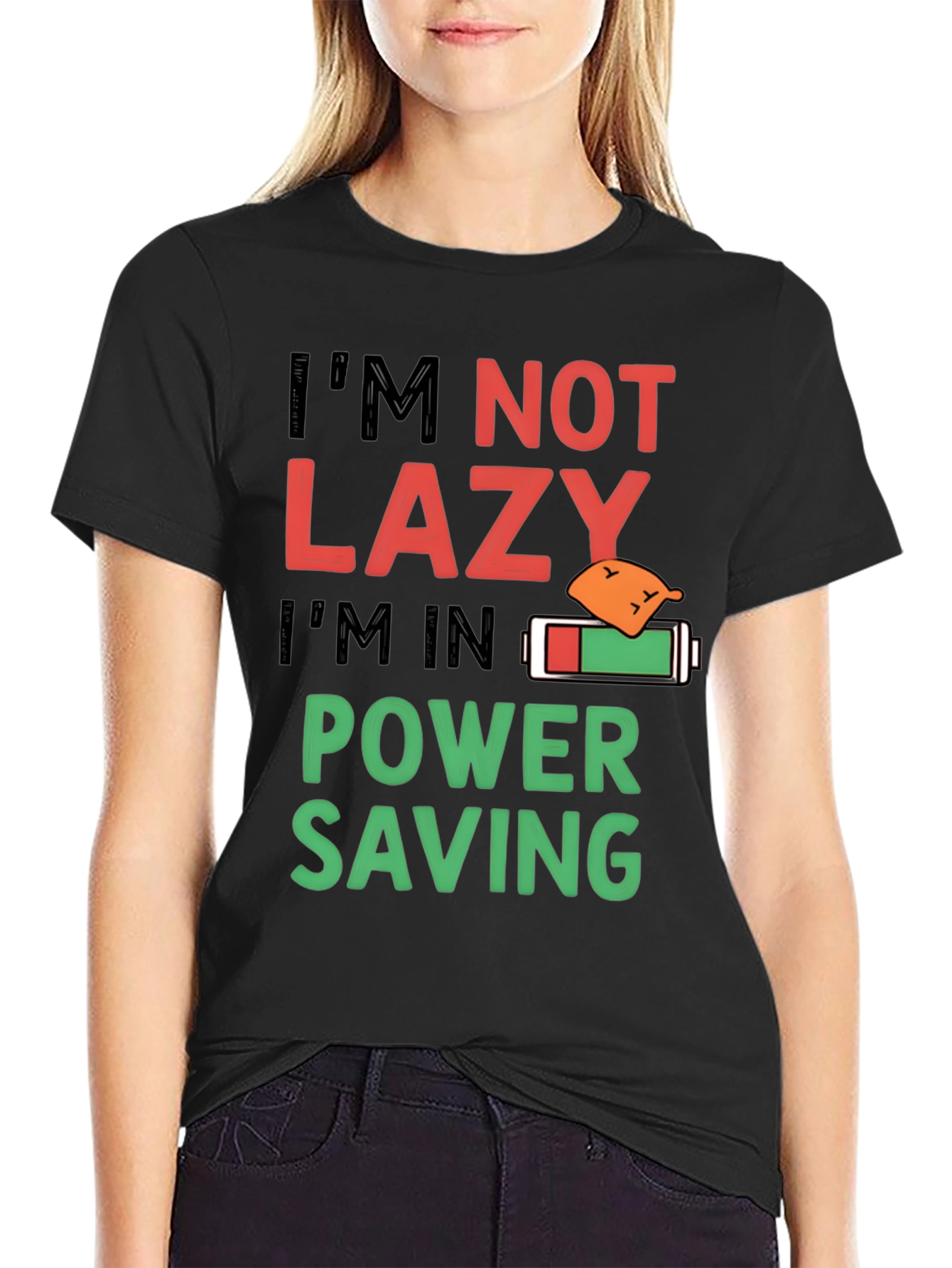 Funny Im Not Lazy Power Saving Mode T-Shirt