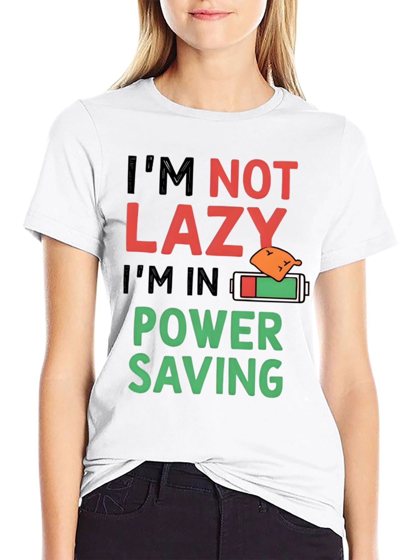 Funny Im Not Lazy Power Saving Mode T-Shirt