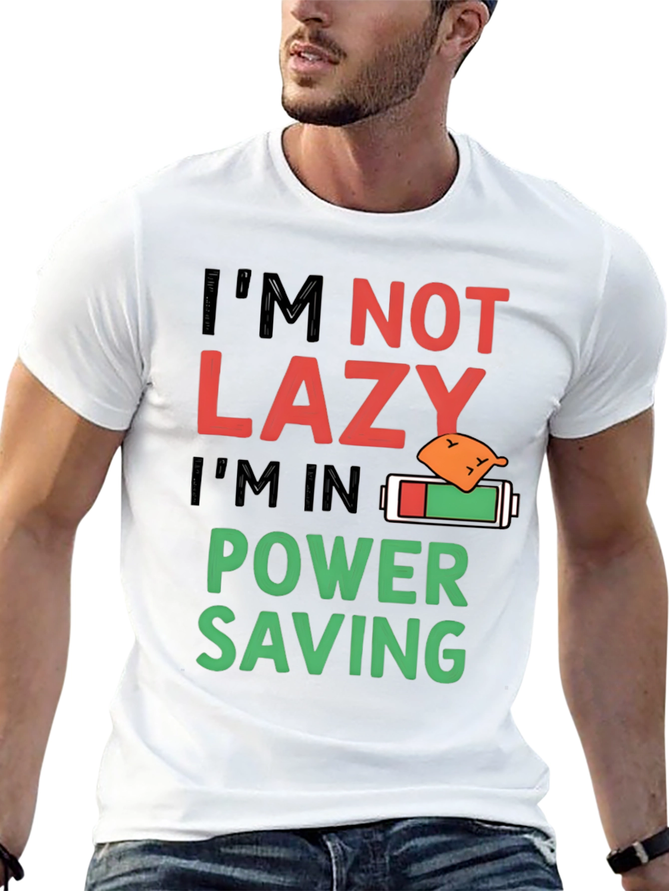 Funny Im Not Lazy Power Saving Mode T-Shirt