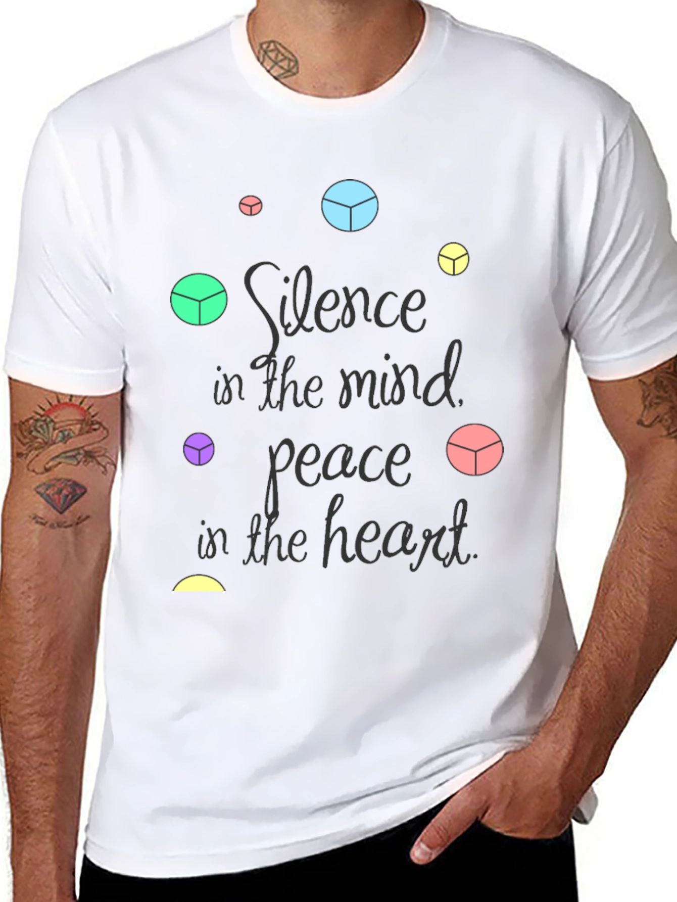 Peace in Mind Graphic Black T-Shirt