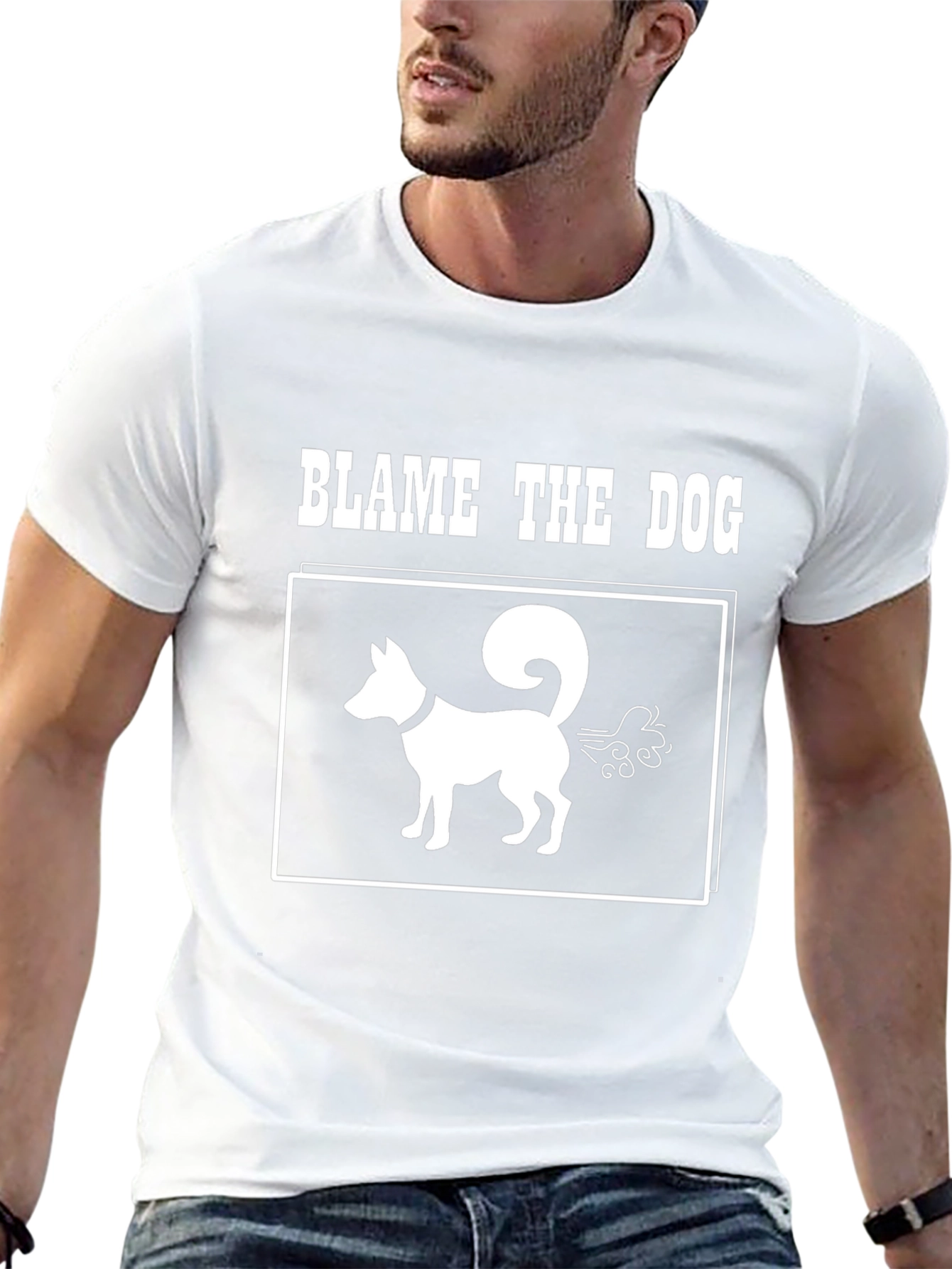 Blame the Dog Graphic T-Shirt - Novelty Tee