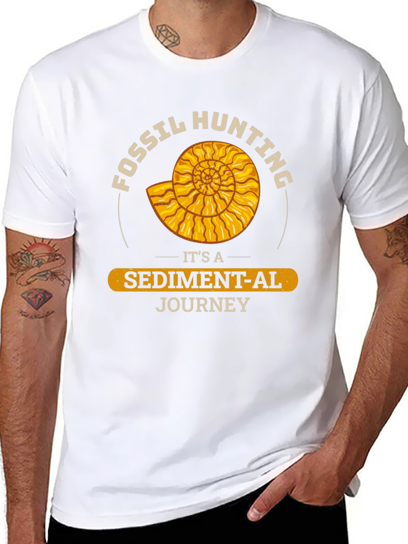 Fossil Hunting Sediment-al Journey Black T-Shirt