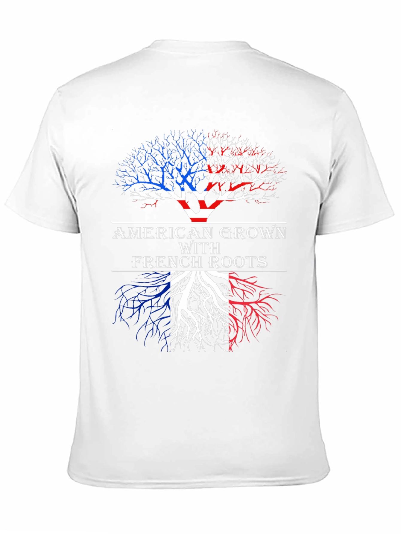 American Grown With French Roots Graphic T-Shirt