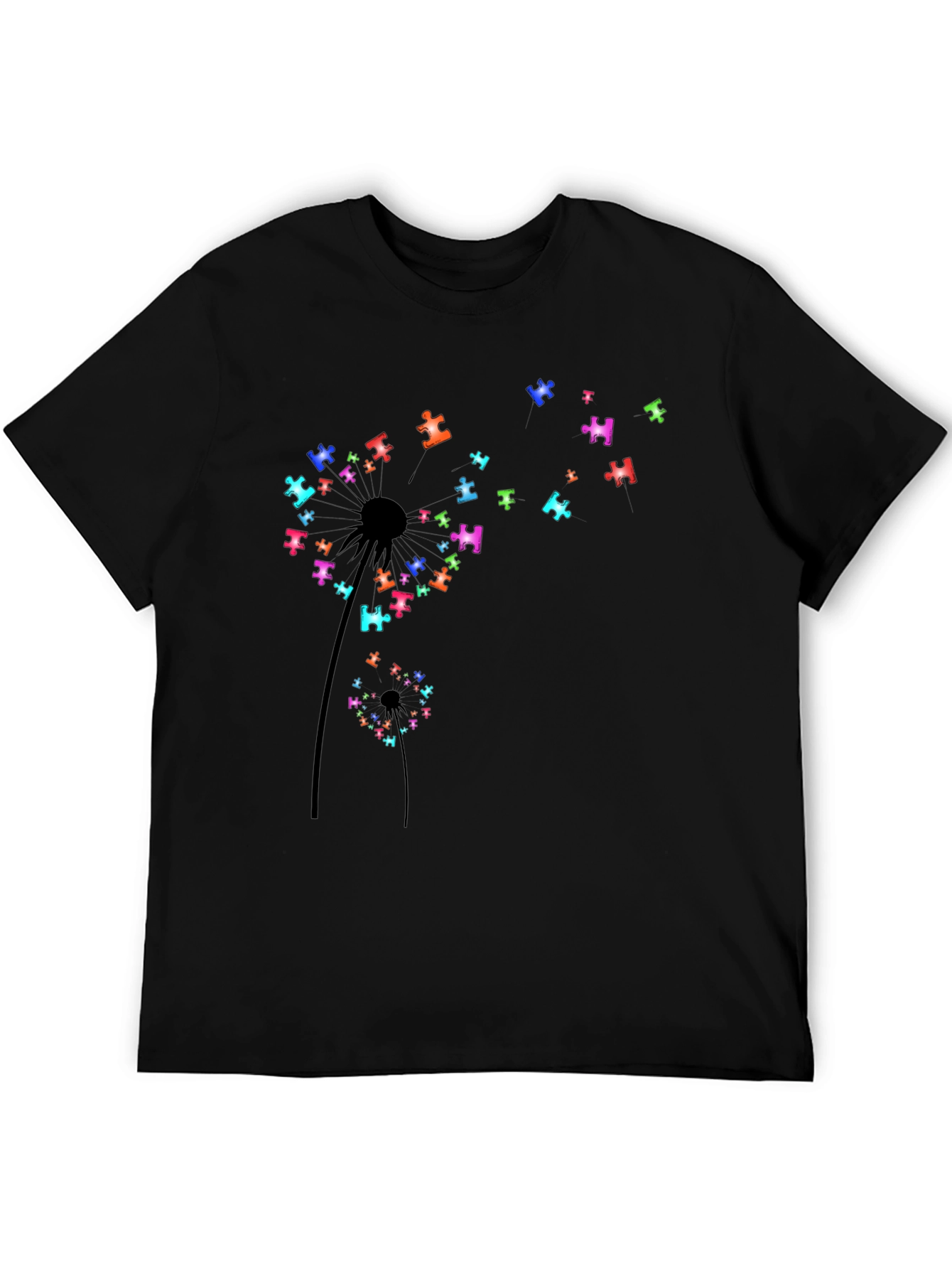 Dandelion Puzzle Piece T-Shirt - Autism Awareness