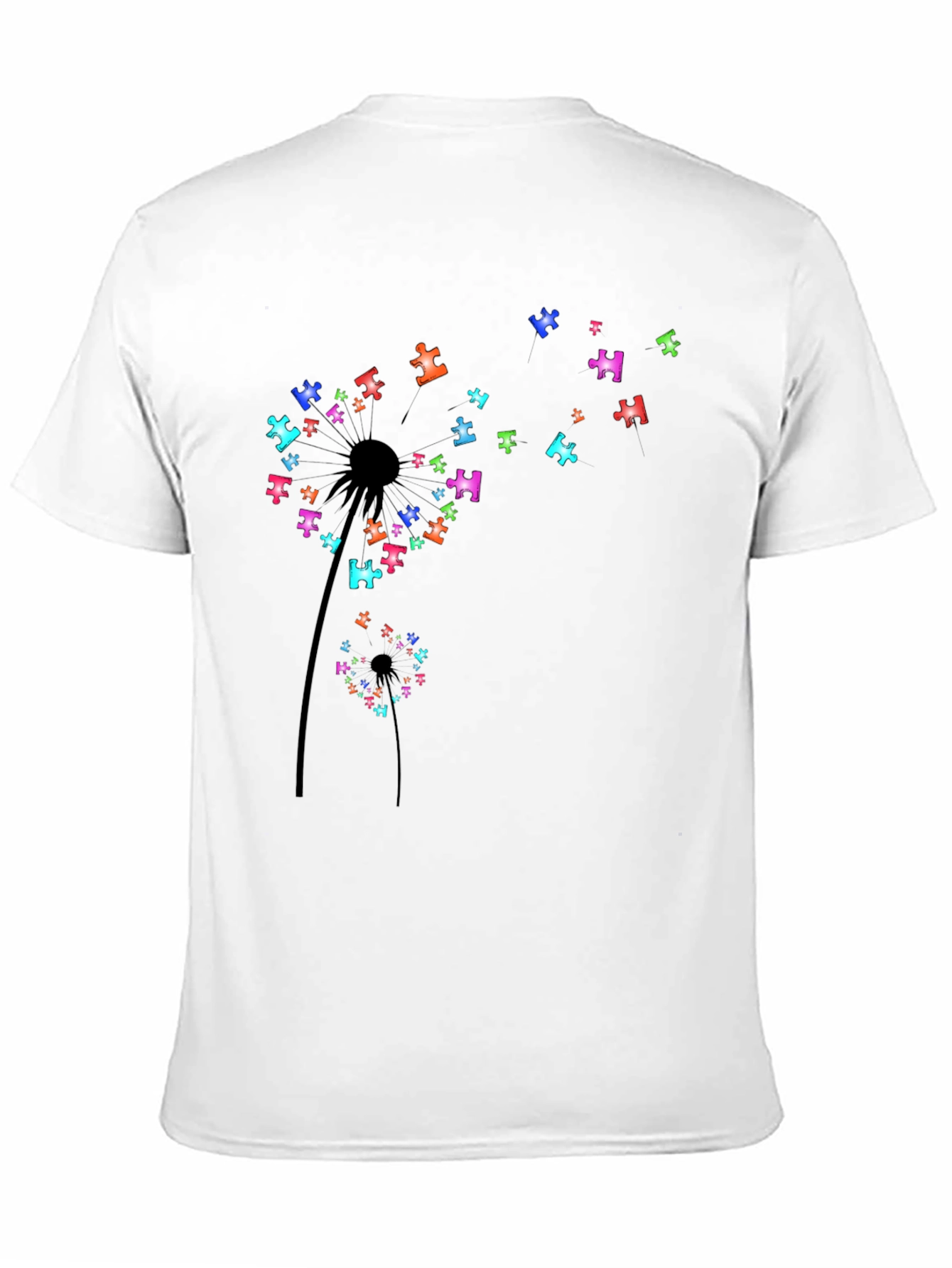 Dandelion Puzzle Piece T-Shirt - Autism Awareness