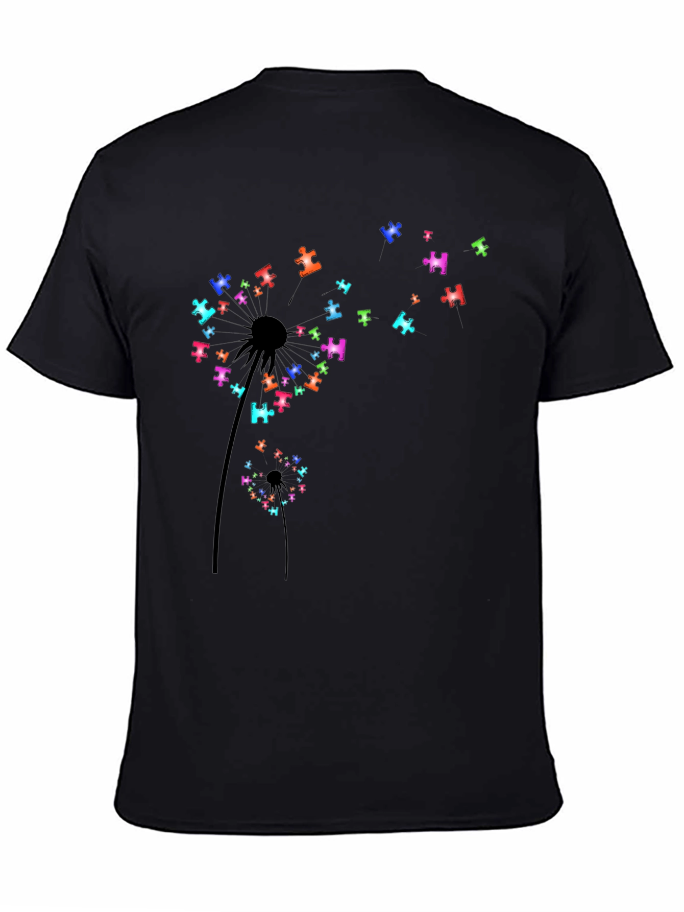 Dandelion Puzzle Piece T-Shirt - Autism Awareness