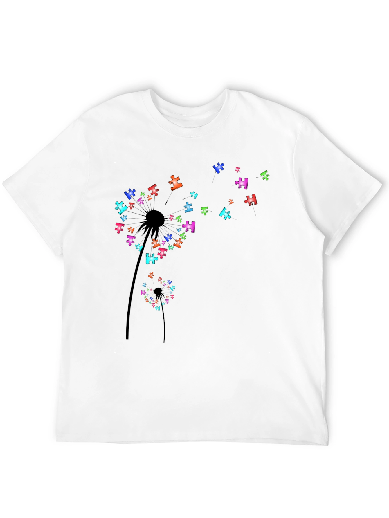 Dandelion Puzzle Piece T-Shirt - Autism Awareness
