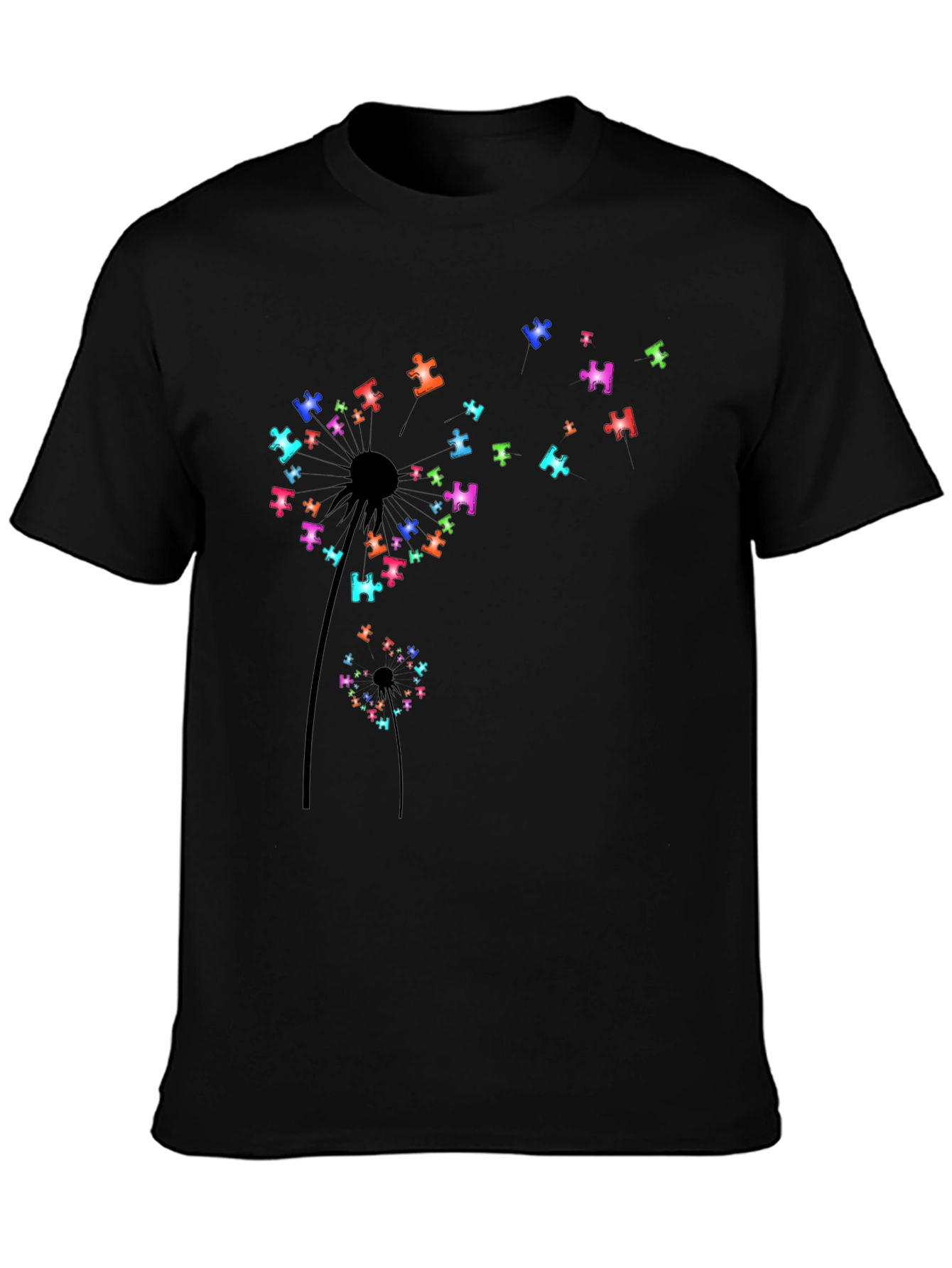 Dandelion Puzzle Piece T-Shirt - Autism Awareness