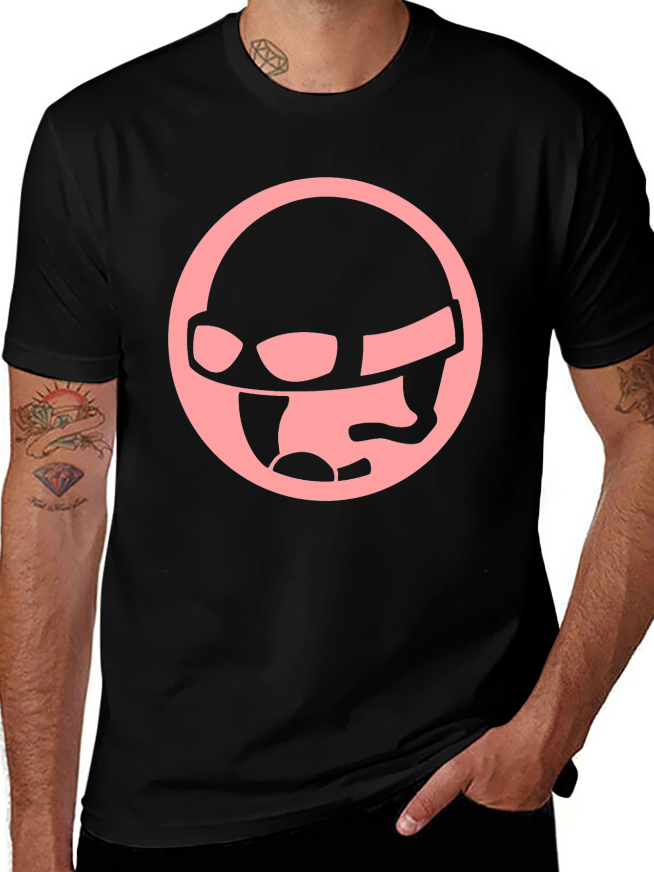 Retro Pilot Graphic Black T-Shirt