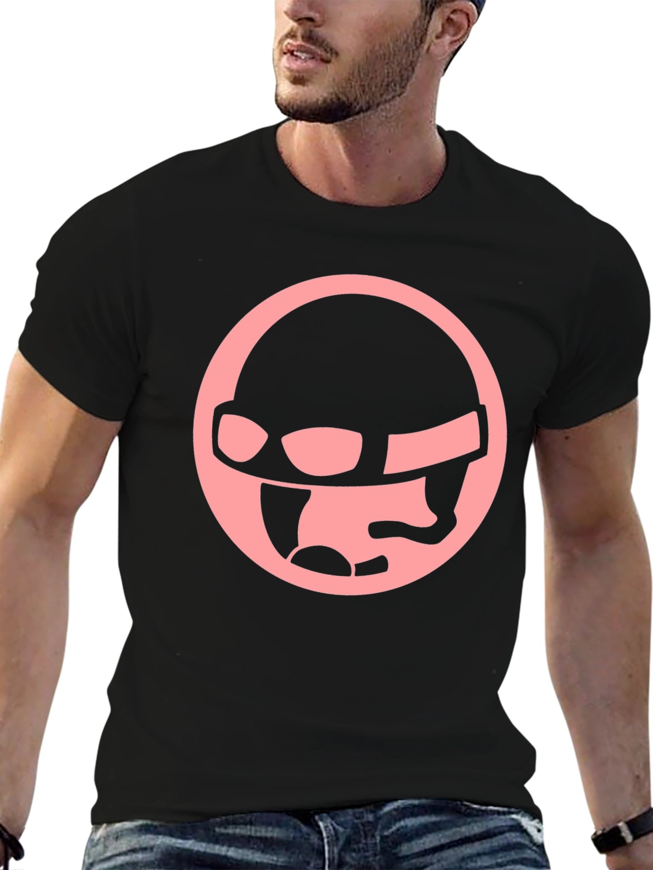Retro Pilot Graphic Black T-Shirt