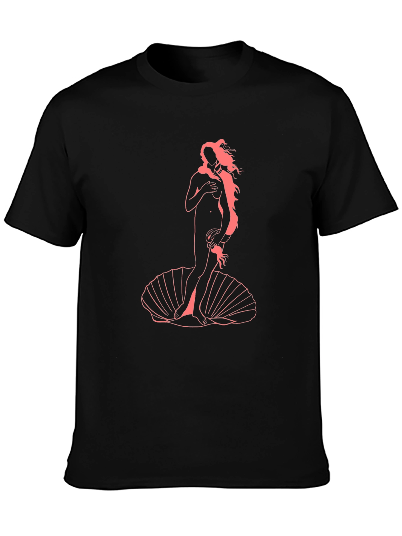 Birth of Venus Graphic Tee - Black Cotton T-Shirt