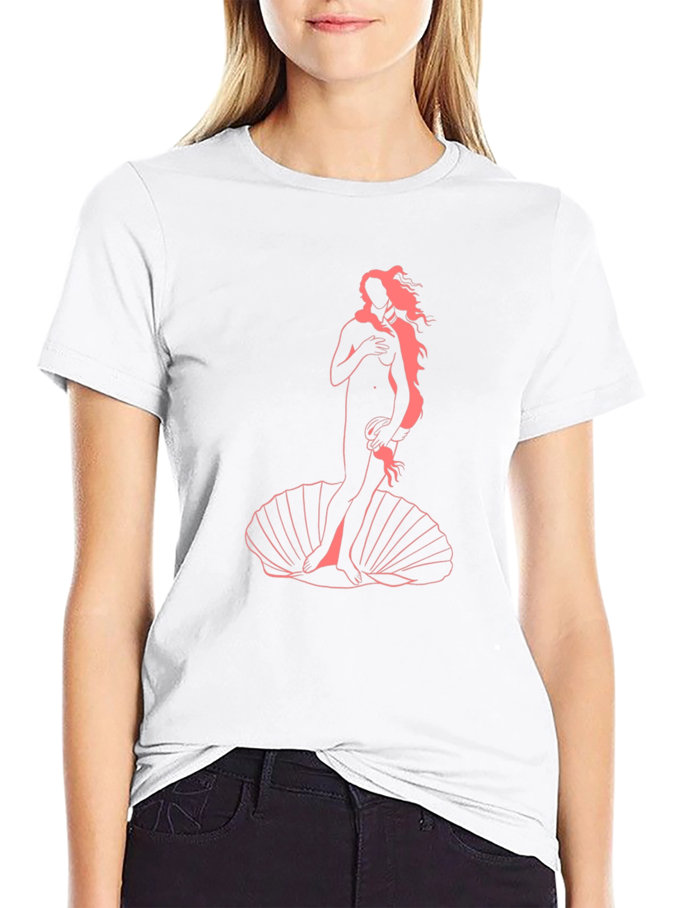 Birth of Venus Graphic Tee - Black Cotton T-Shirt