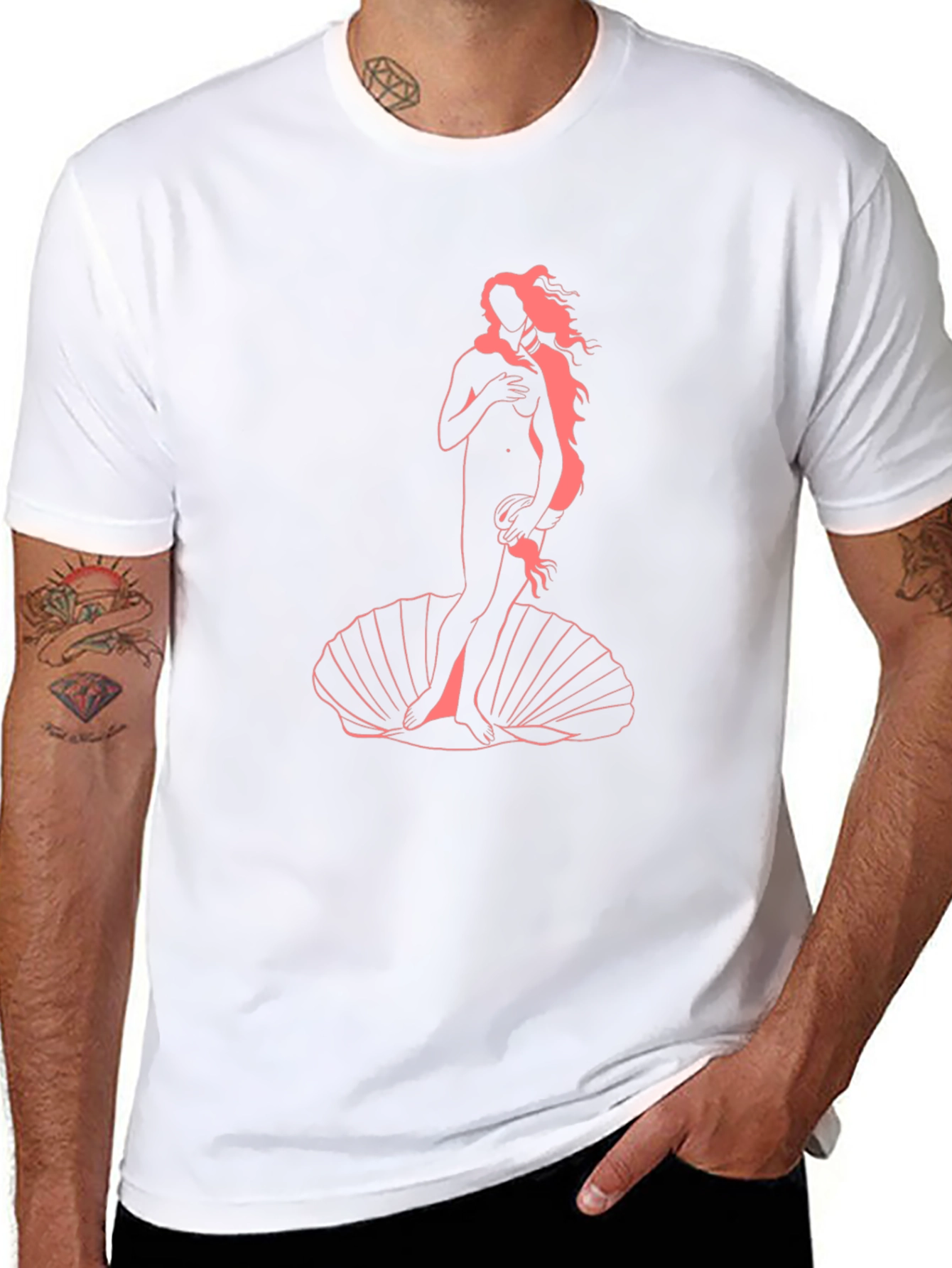 Birth of Venus Graphic Tee - Black Cotton T-Shirt