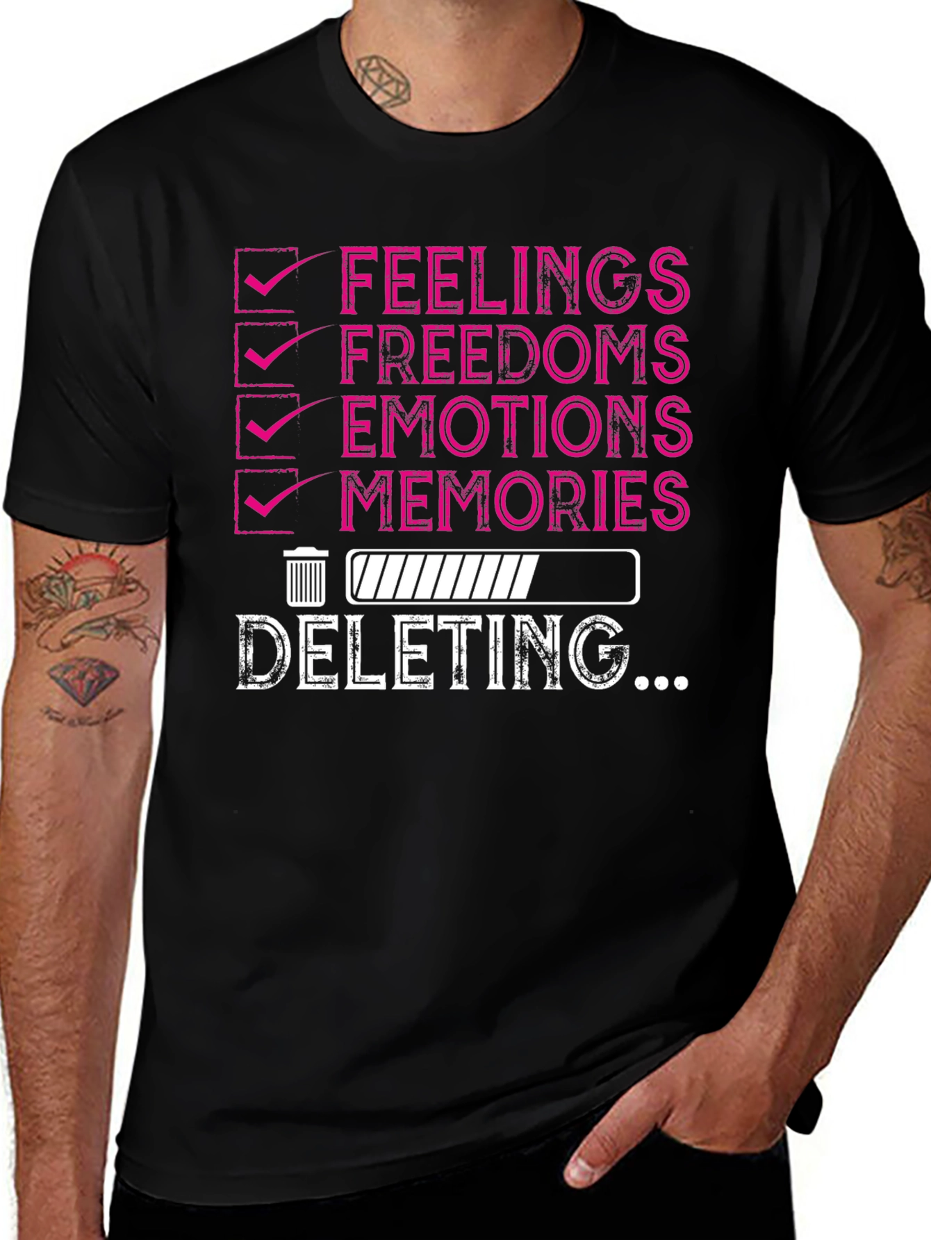 Deleting Feelings Humor T-Shirt