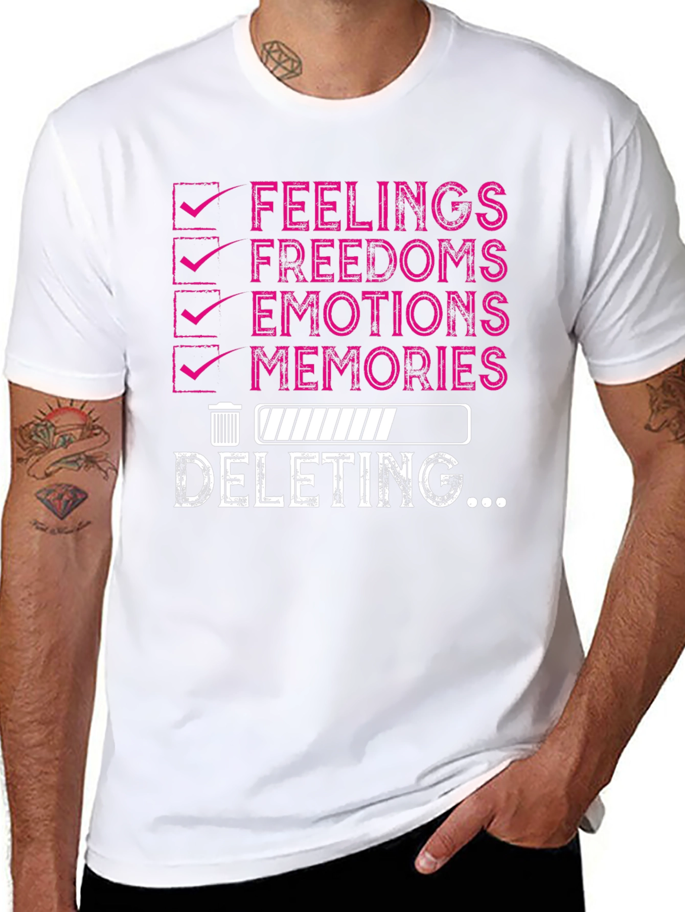 Deleting Feelings Humor T-Shirt