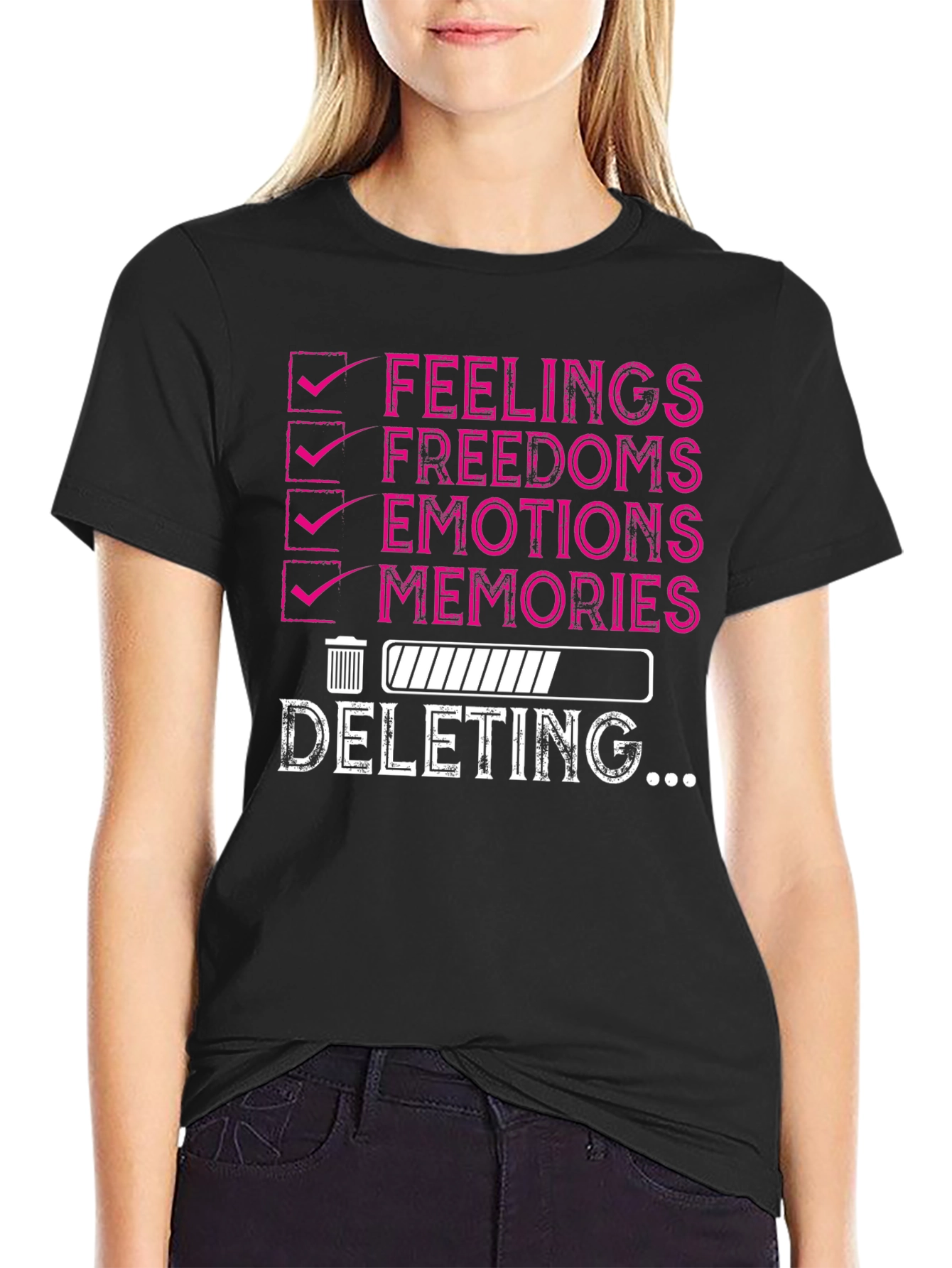 Deleting Feelings Humor T-Shirt