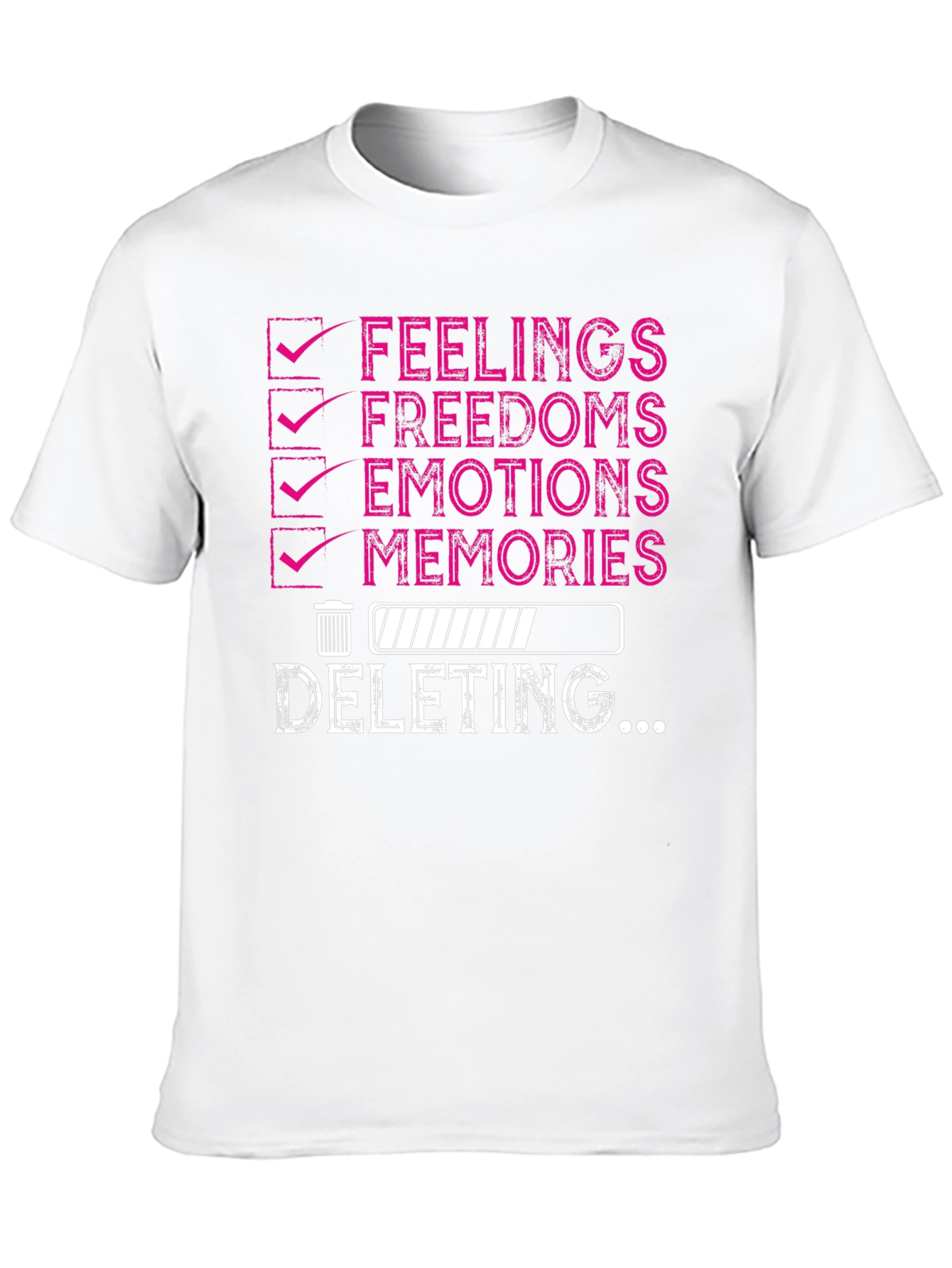 Deleting Feelings Humor T-Shirt