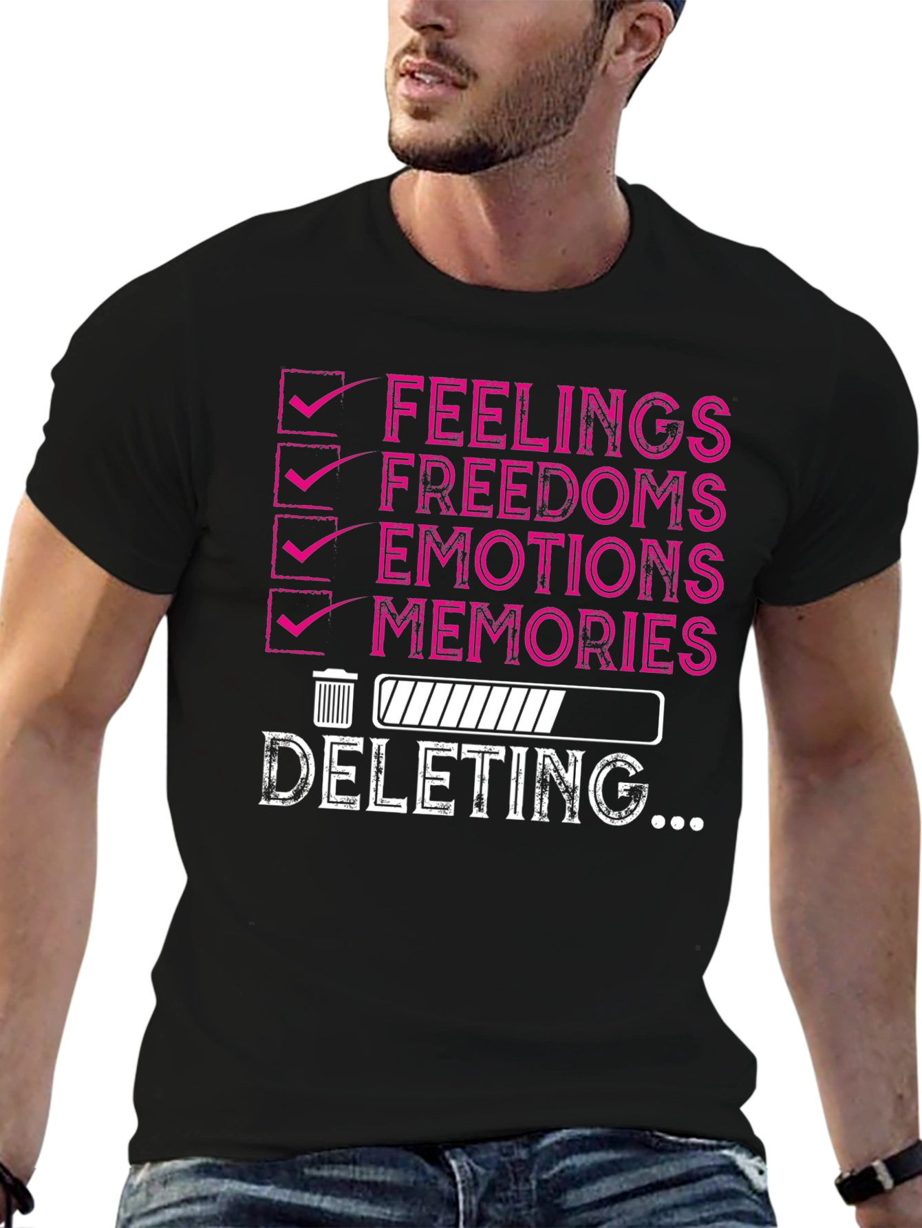 Deleting Feelings Humor T-Shirt