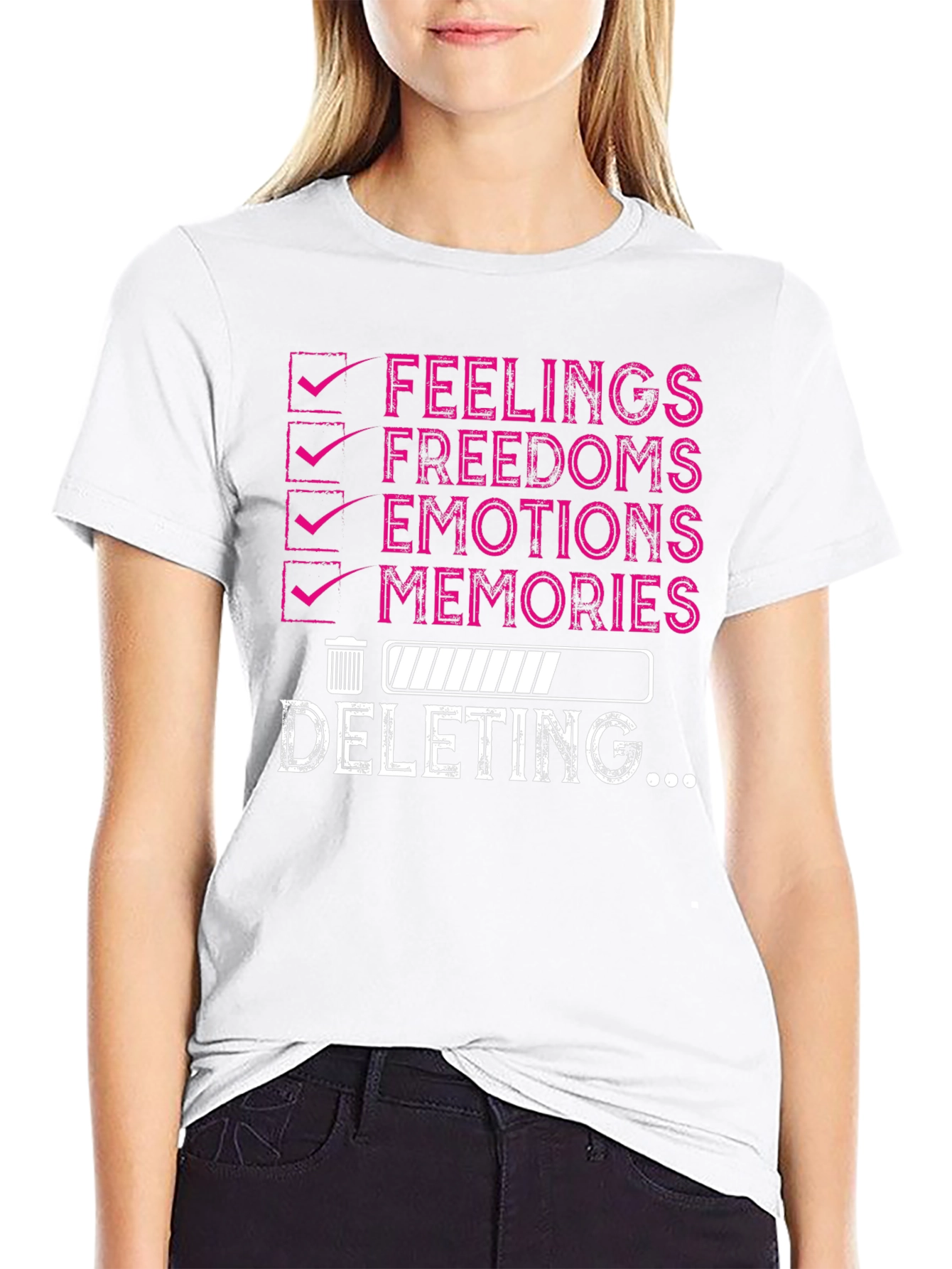 Deleting Feelings Humor T-Shirt