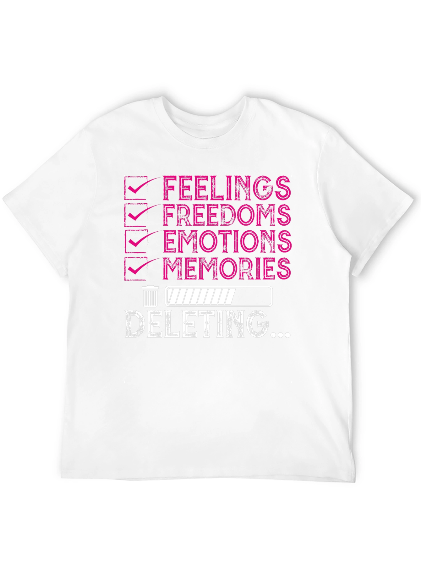 Deleting Feelings Humor T-Shirt