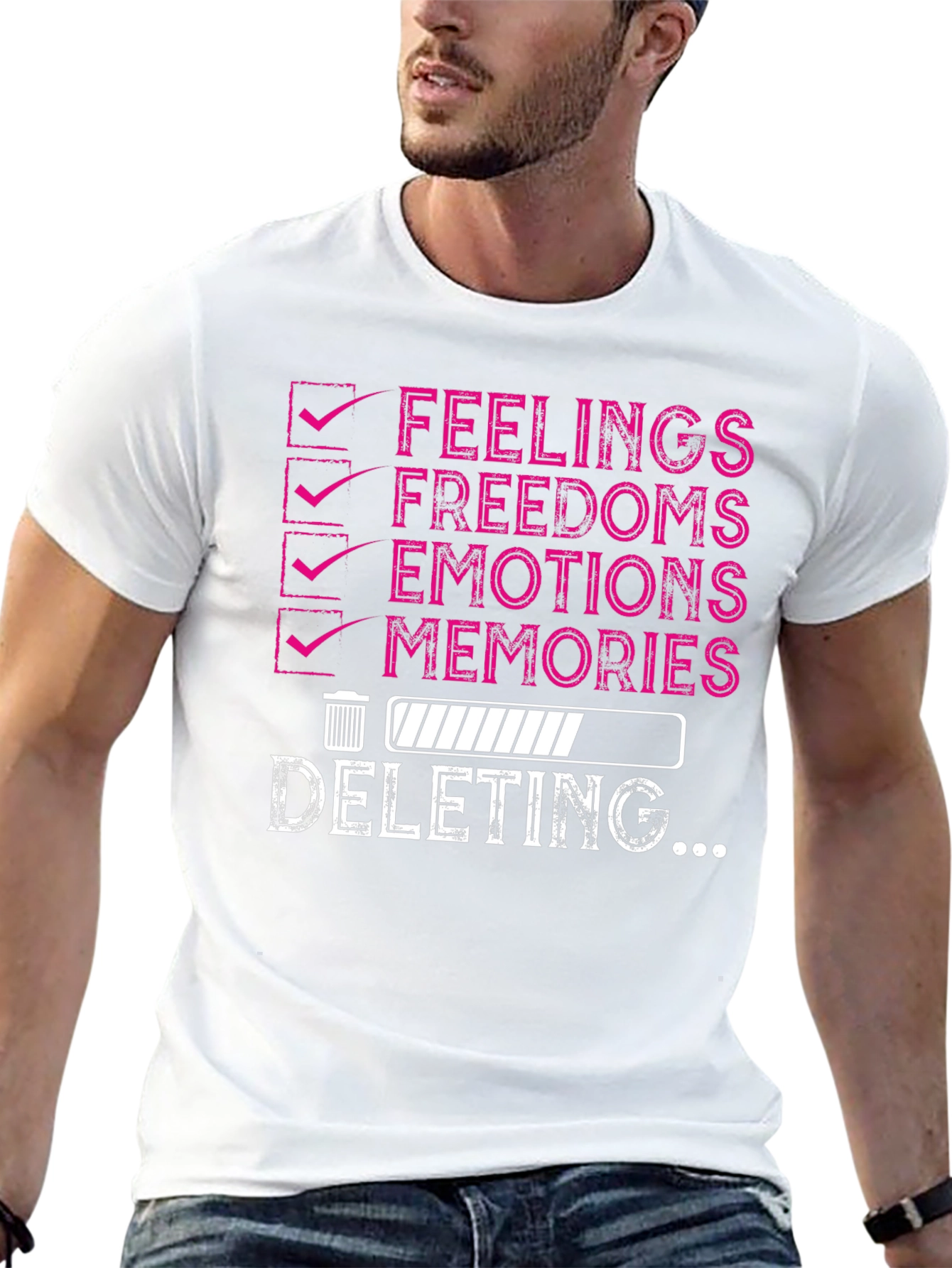 Deleting Feelings Humor T-Shirt