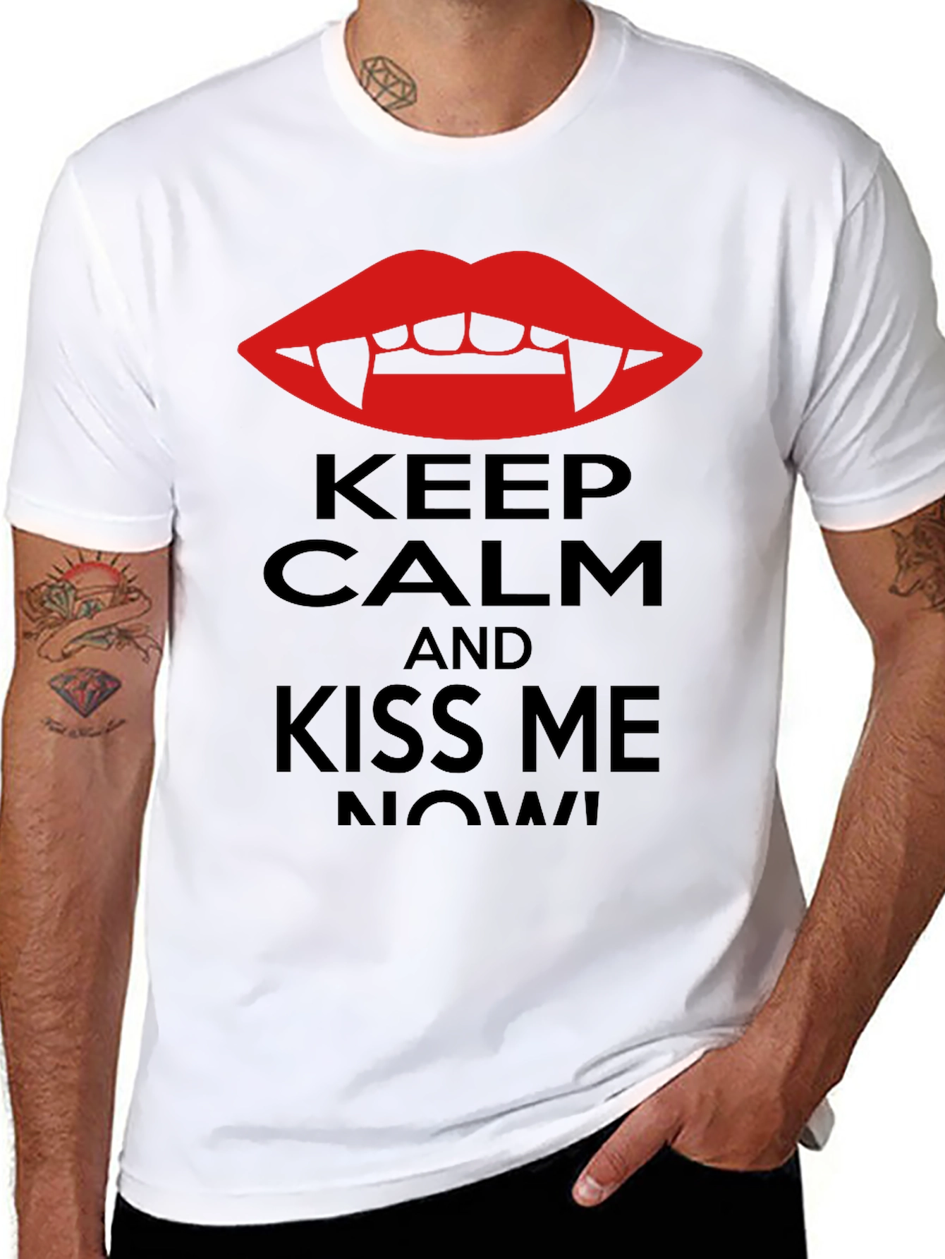 Keep Calm Vampire Kiss Me Now! T-Shirt