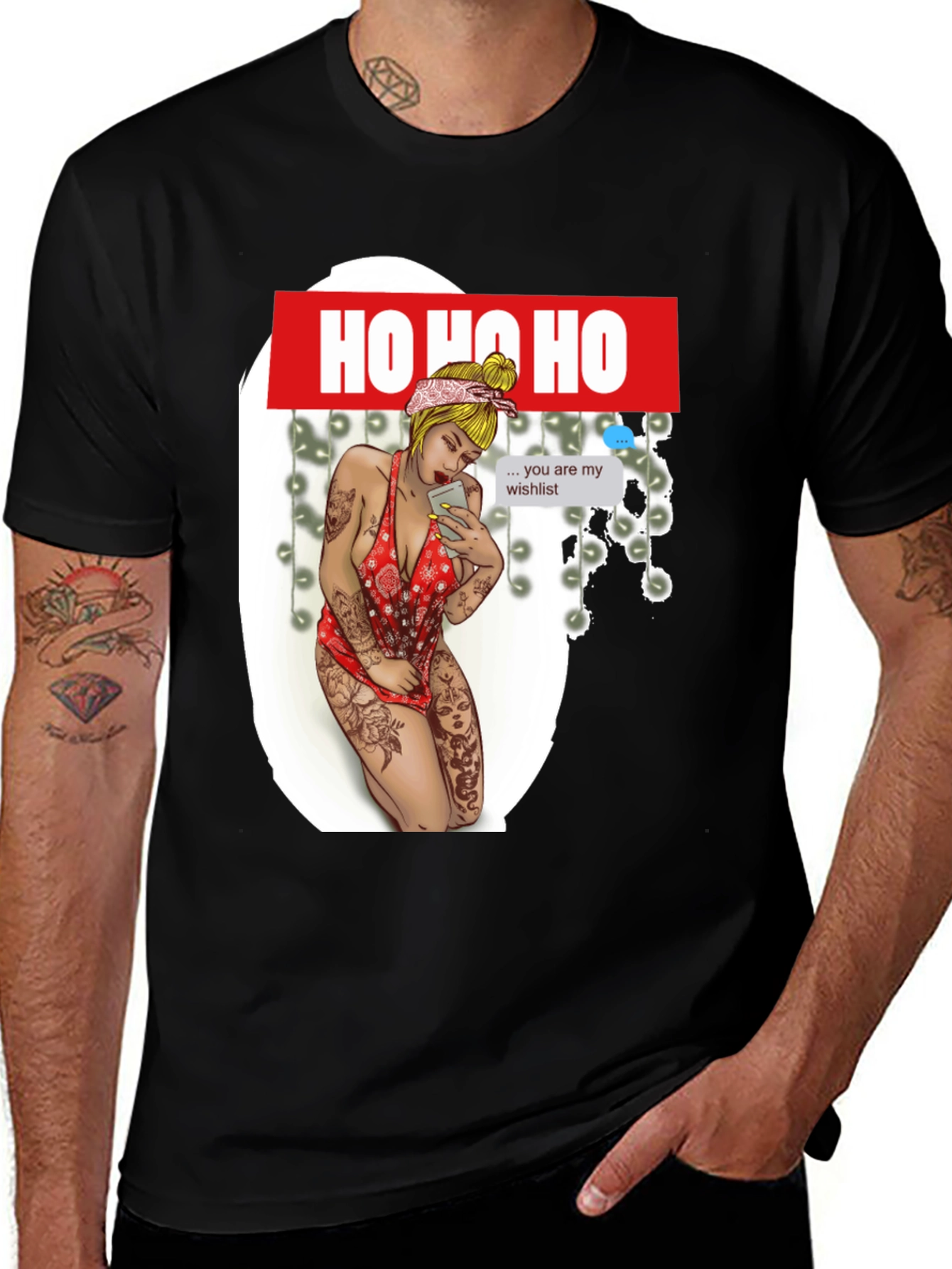 Ho Ho Ho Christmas Wishlist Graphic Tee