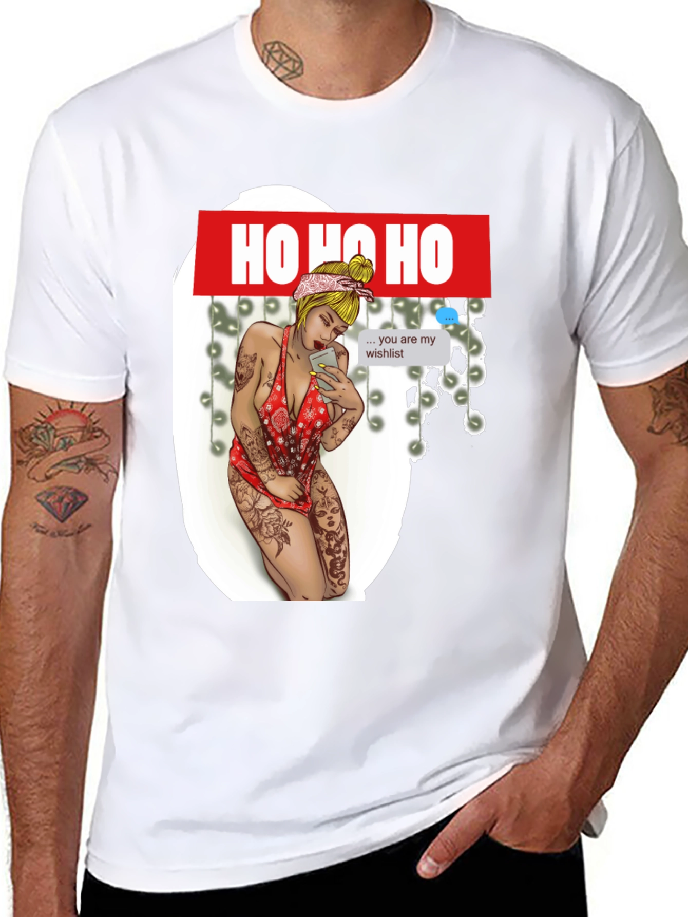 Ho Ho Ho Christmas Wishlist Graphic Tee