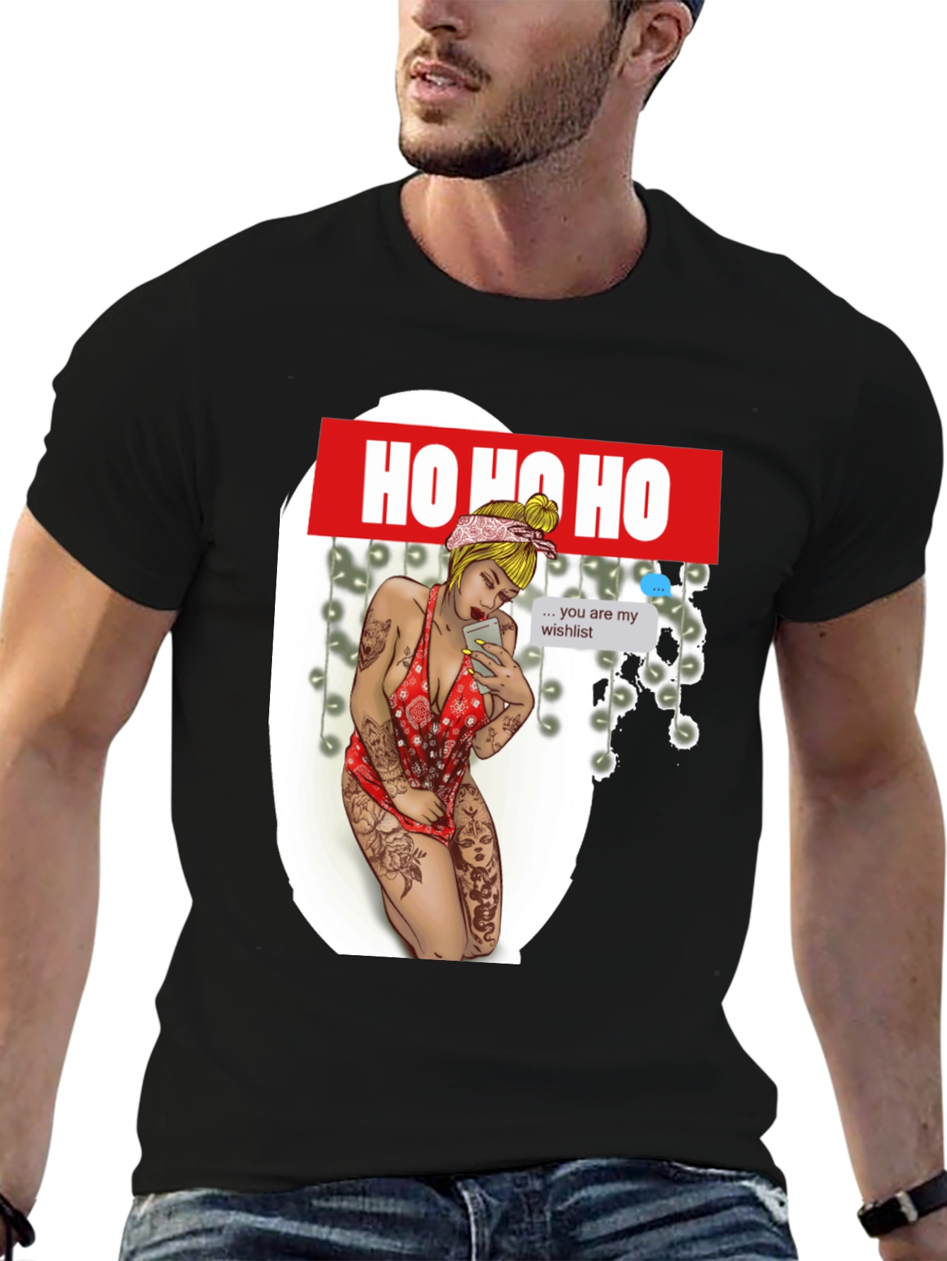 Ho Ho Ho Christmas Wishlist Graphic Tee