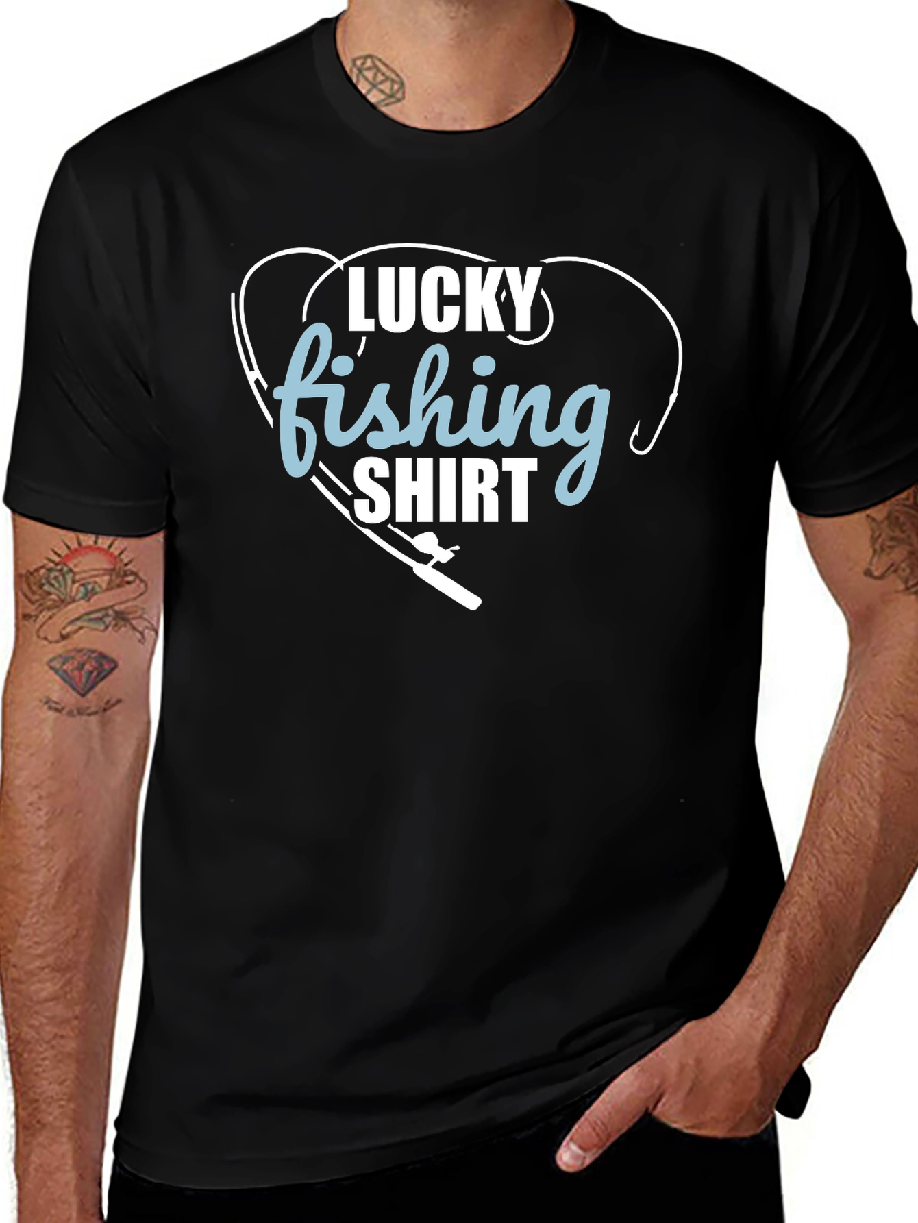Lucky Fishing Shirt - Mens Graphic Tee