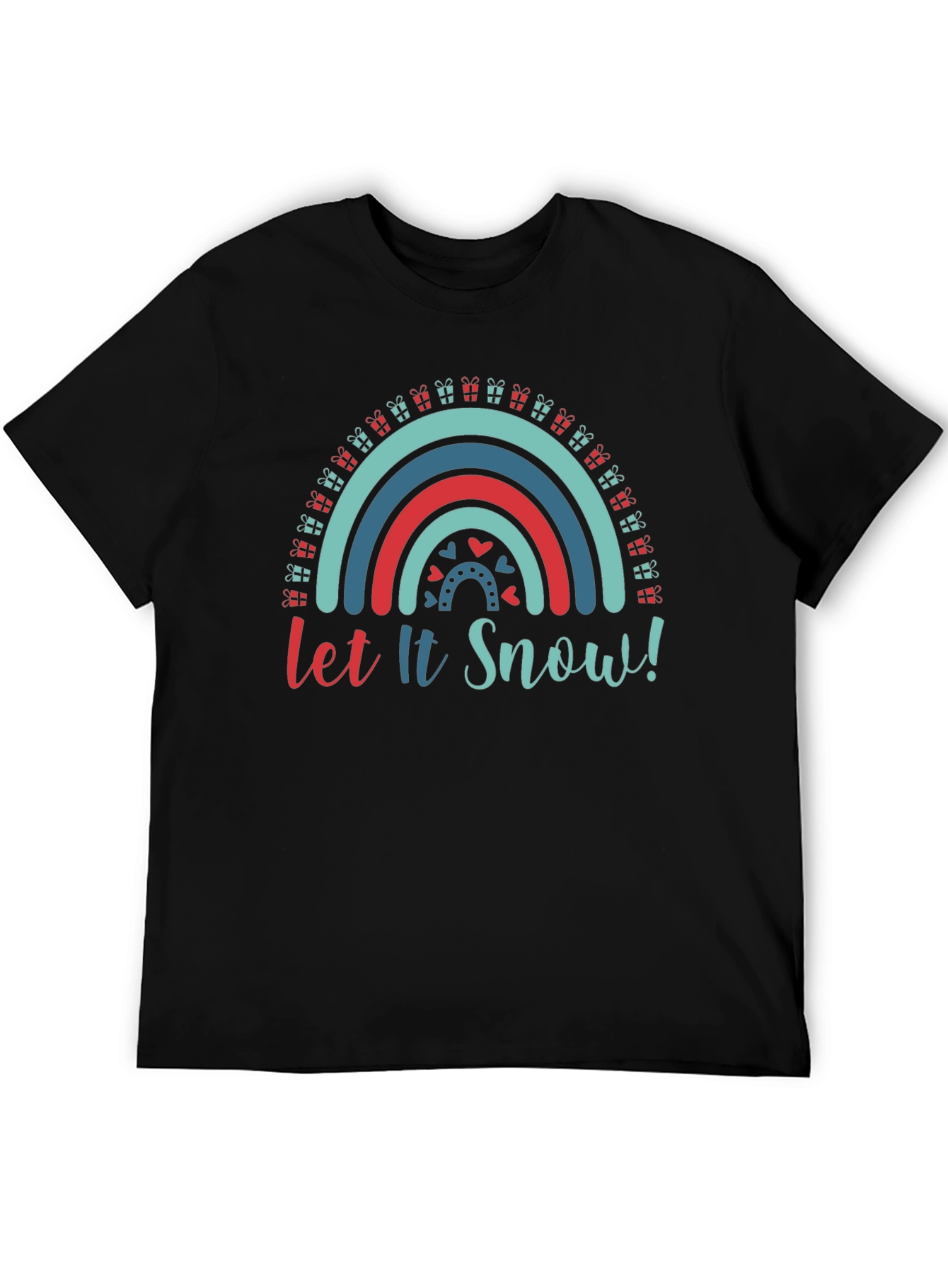 Let it Snow! Christmas Rainbow Graphic Tee