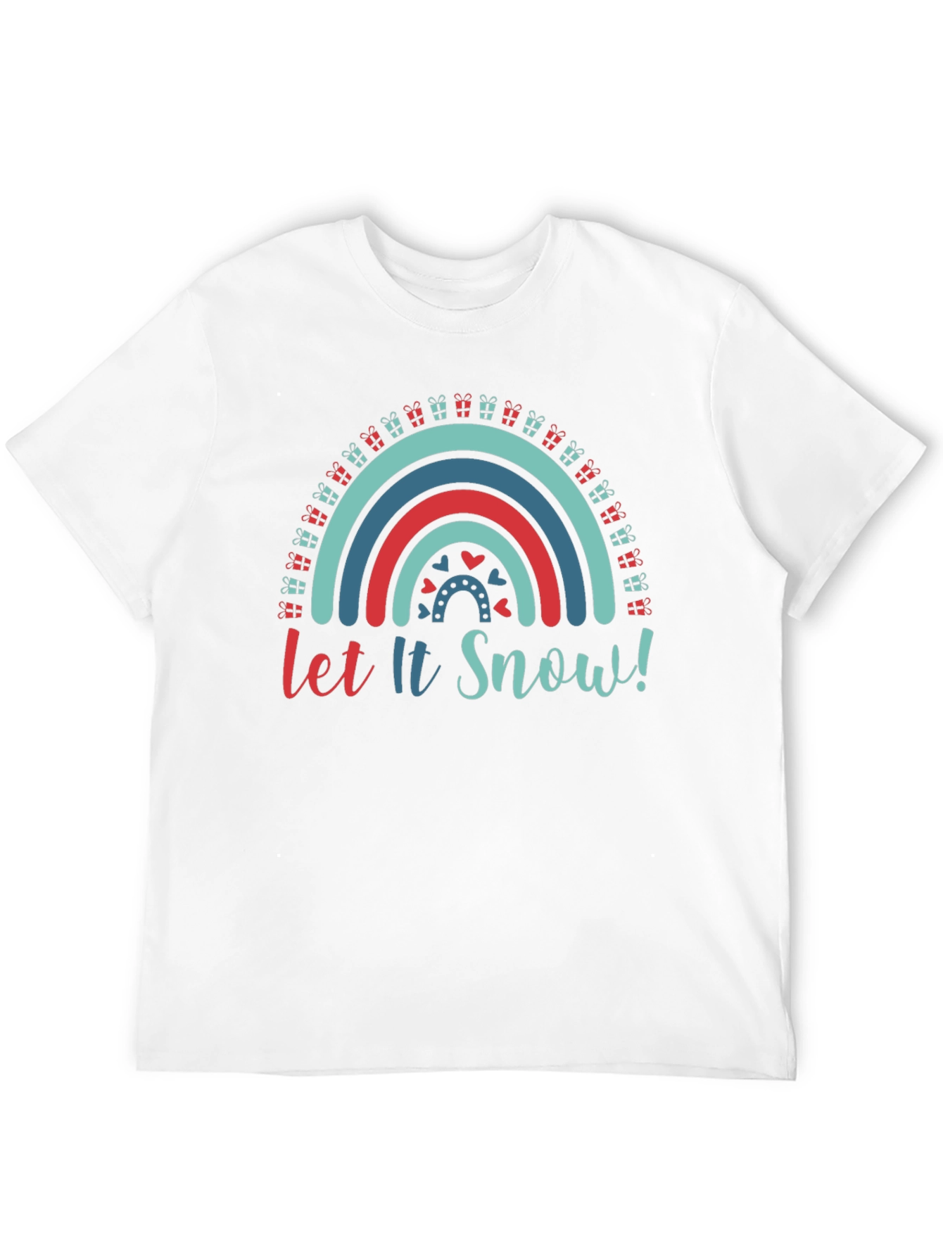 Let it Snow! Christmas Rainbow Graphic Tee