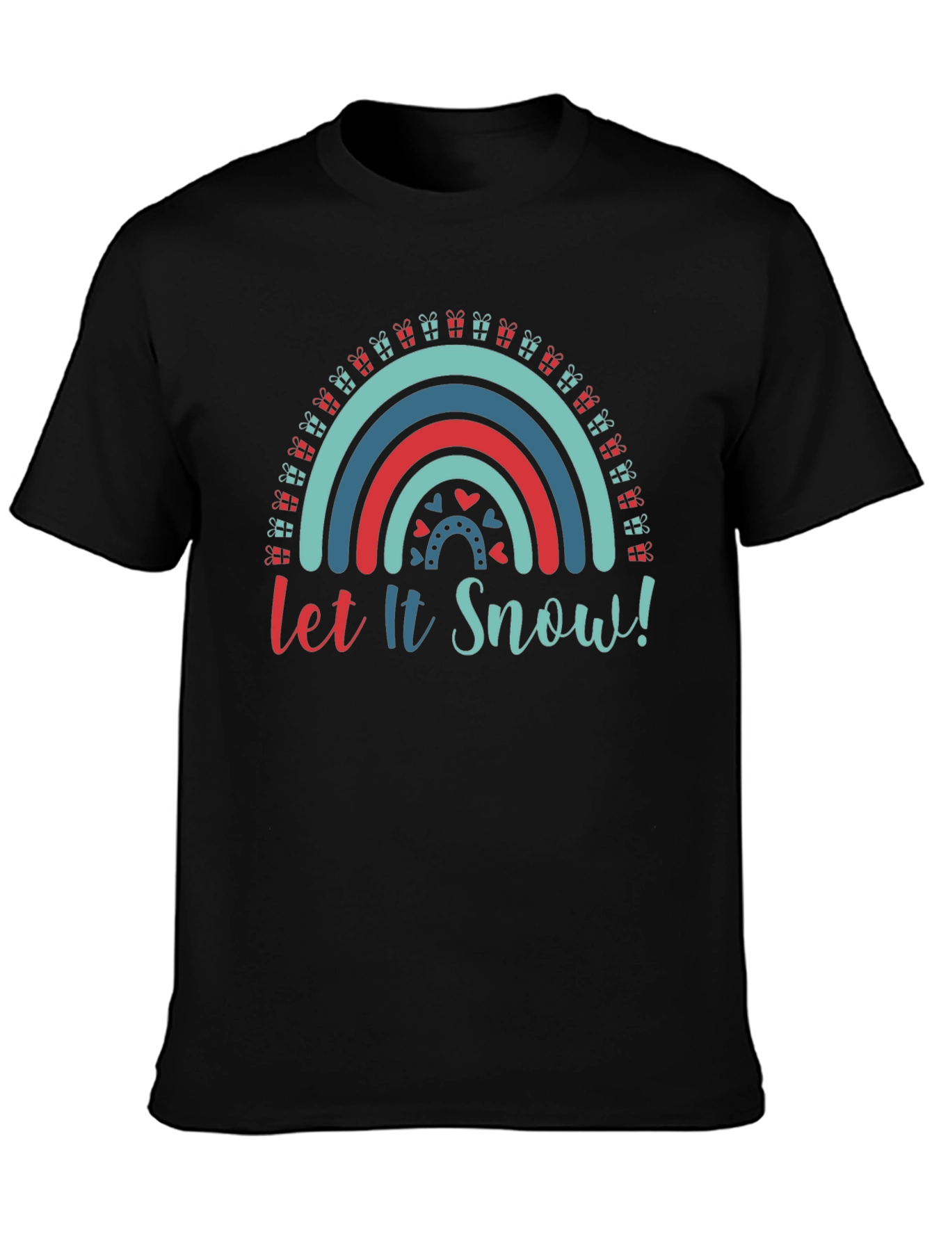 Let it Snow! Christmas Rainbow Graphic Tee
