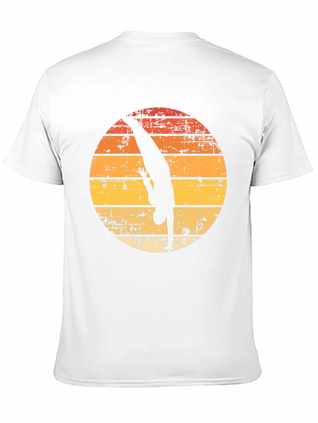 Sunset Diver Graphic Tee - Retro Style