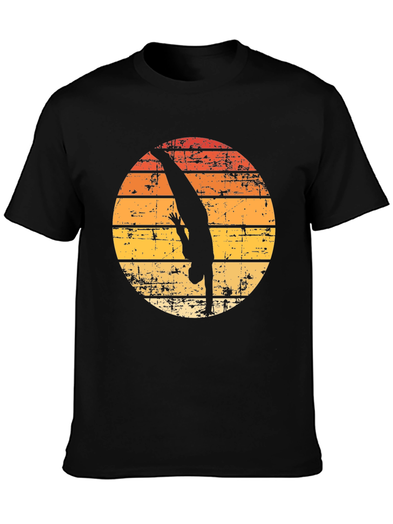 Sunset Diver Graphic Tee - Retro Style