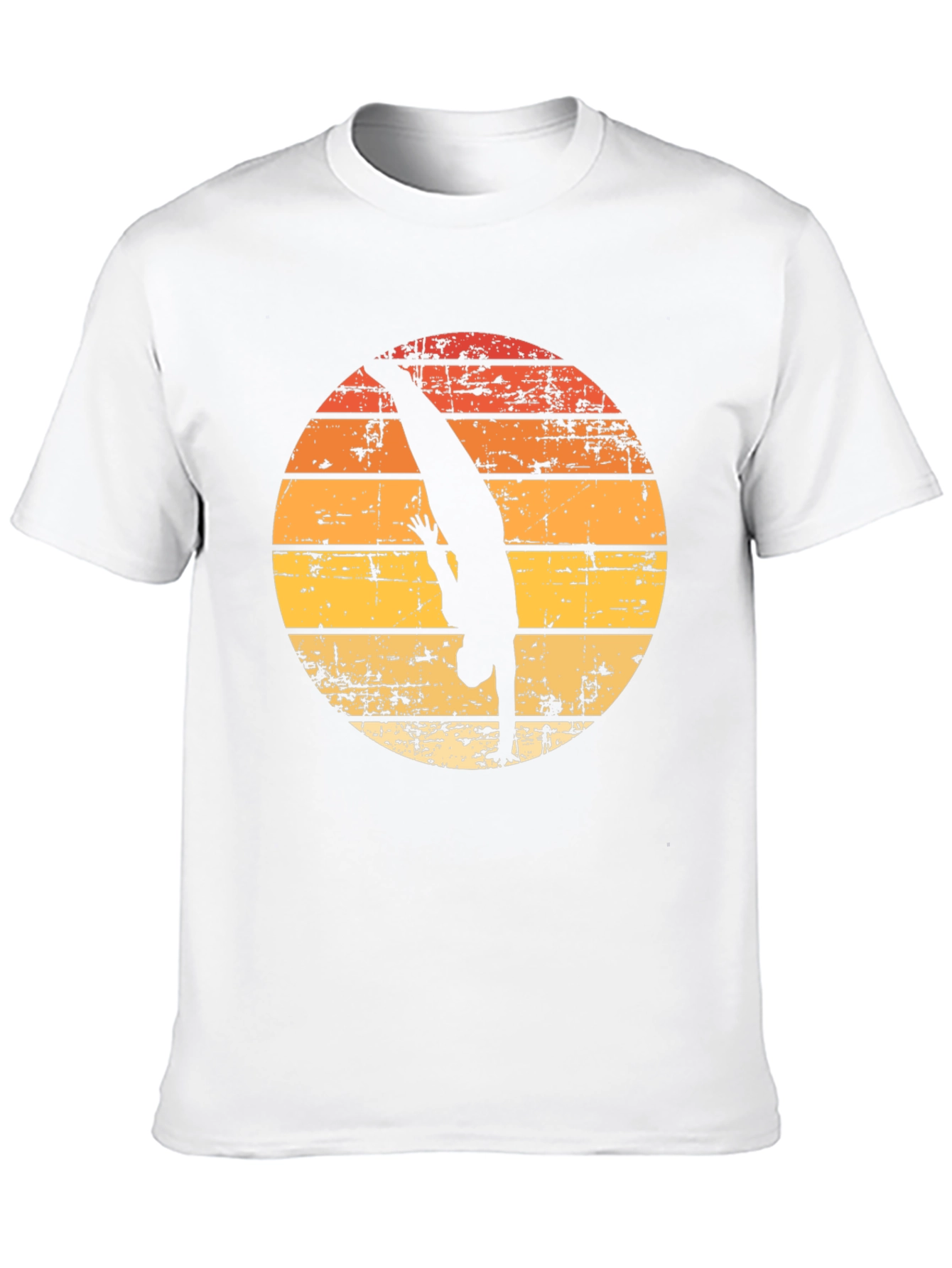 Sunset Diver Graphic Tee - Retro Style