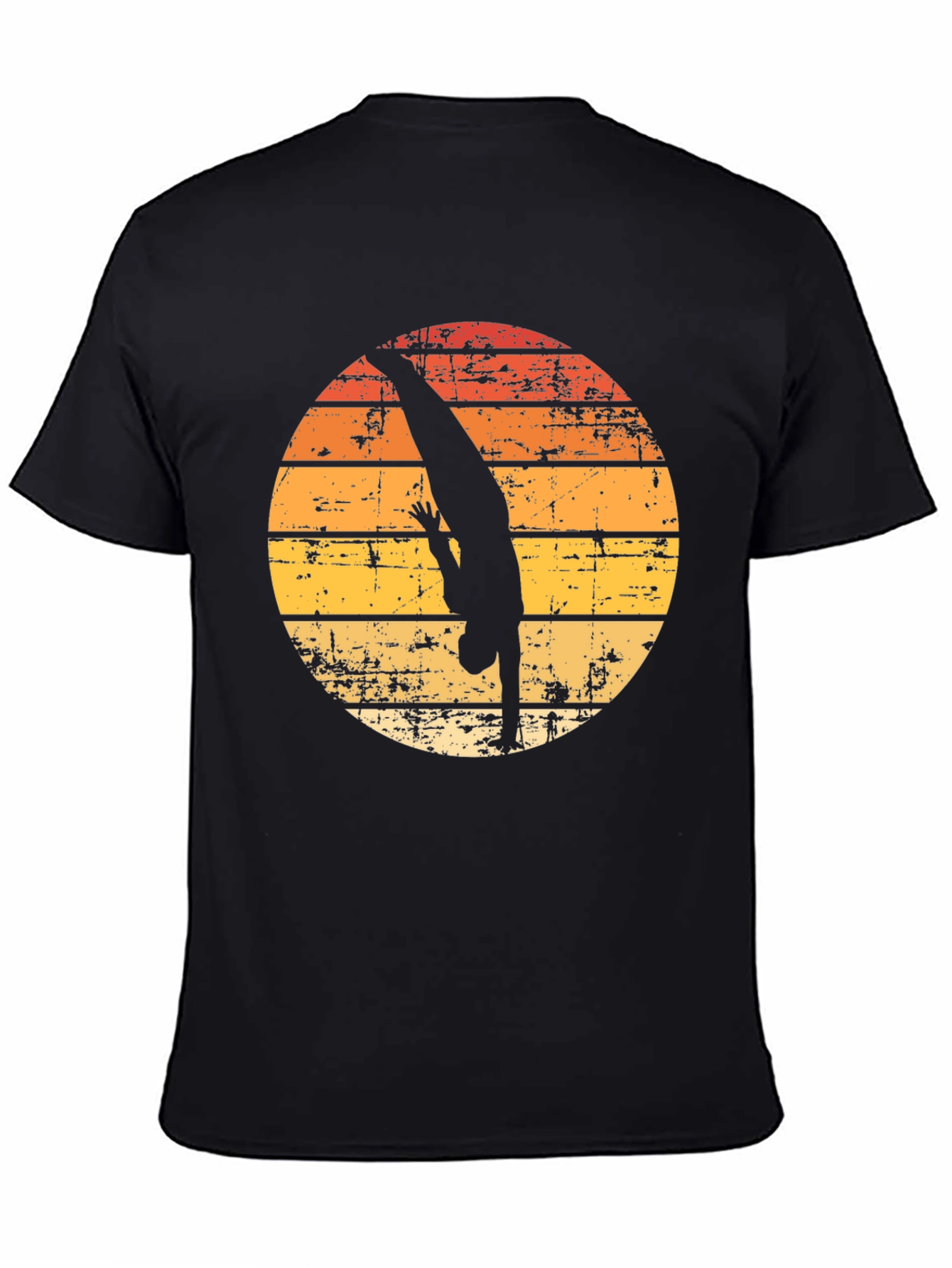 Sunset Diver Graphic Tee - Retro Style
