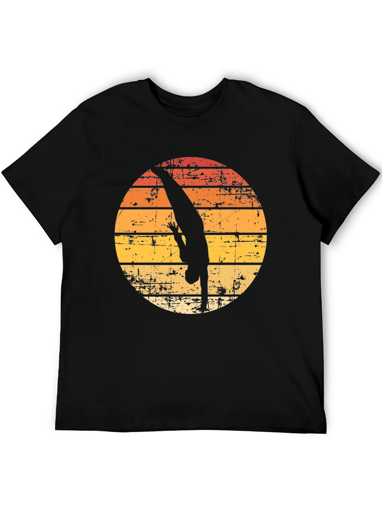 Sunset Diver Graphic Tee - Retro Style